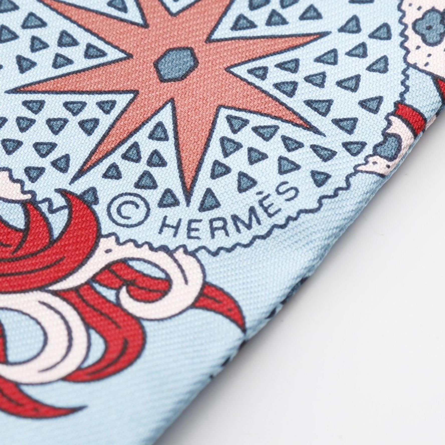Hermes Hermès Twilly "De l'Ombrelle aux Duels Vieux" Silk Scarf in Multicolored Pink