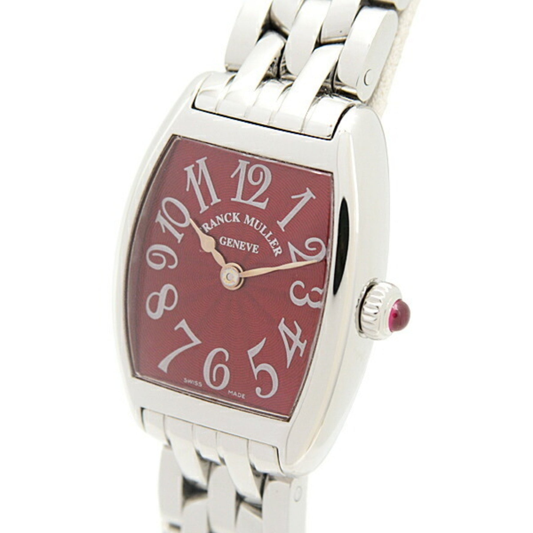 Franck Muller Watch Tono Curvex Intermediate Battery Operated Red Dial Stainless Steel FRANCK MULLER 2251