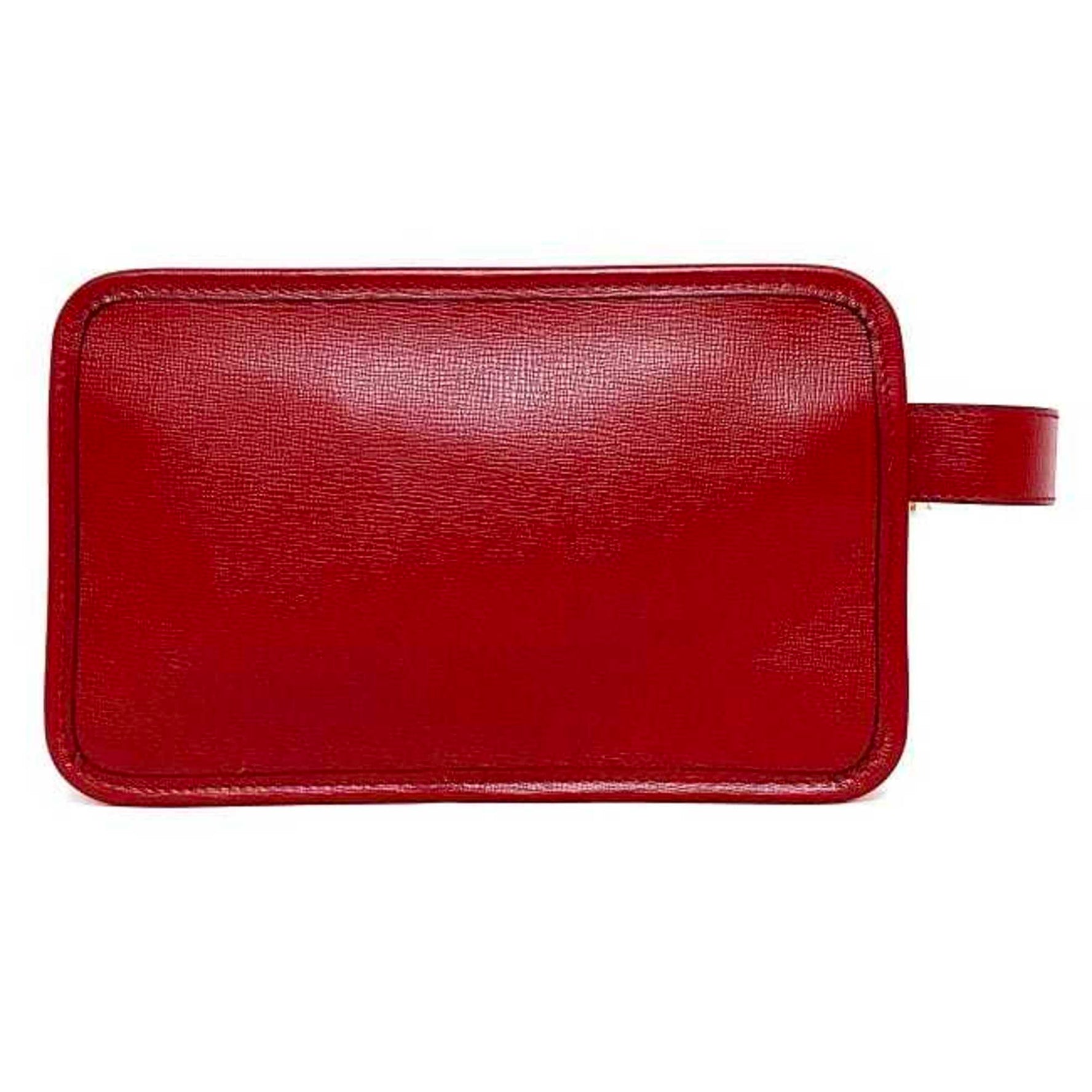 Gucci clutch bag red interlocking leather second handbag GG strap with handle