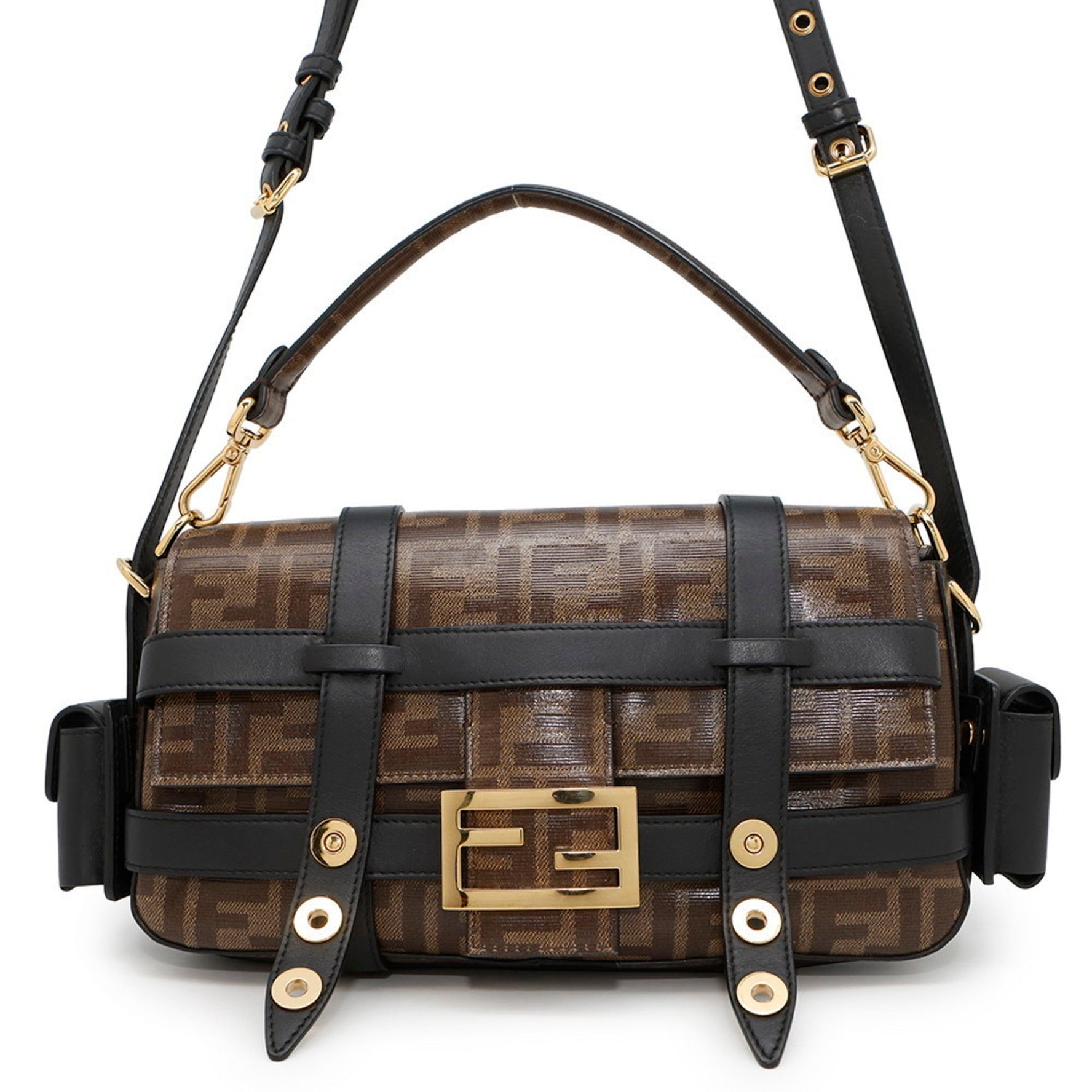 Fendi Flower Zucca Bucket Handbag Bag Shoulder