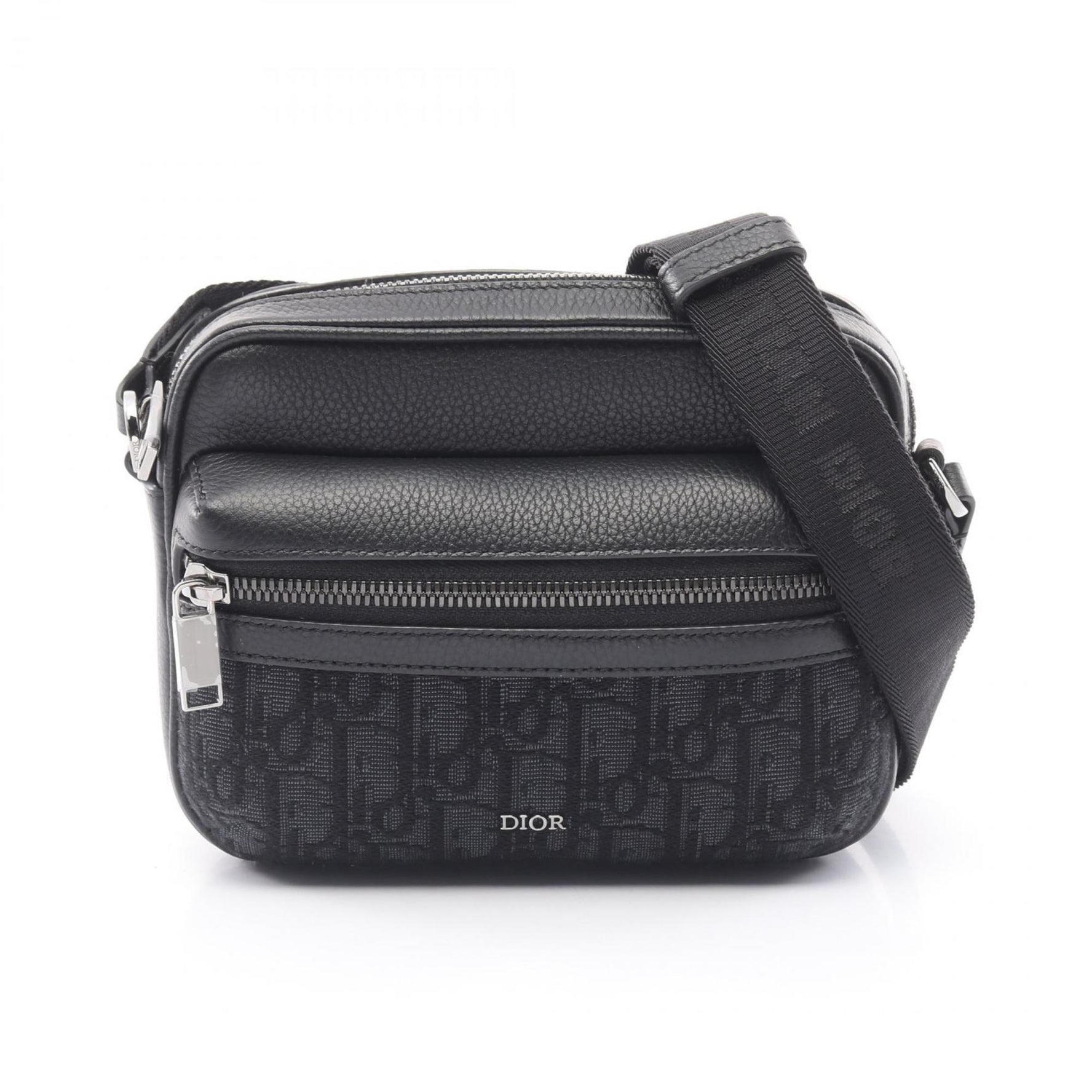 Christian Dior Dior Rider 2.0 Zip Messenger Bag, Mini, Oblique Jacquard Canvas and Leather Shoulder Men's