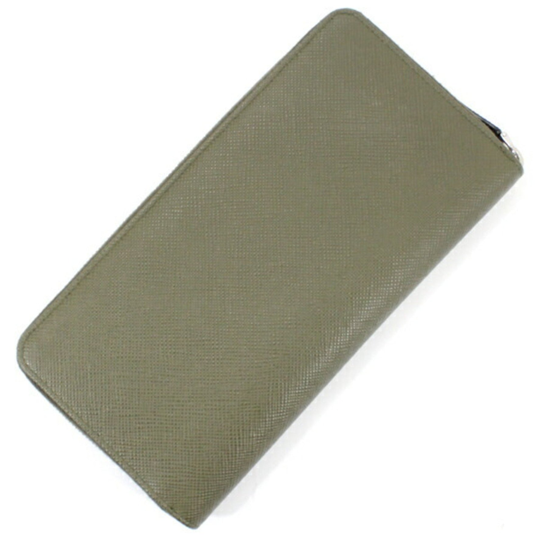 Prada Saffiano Long Wallet with Round Zip Travel Case