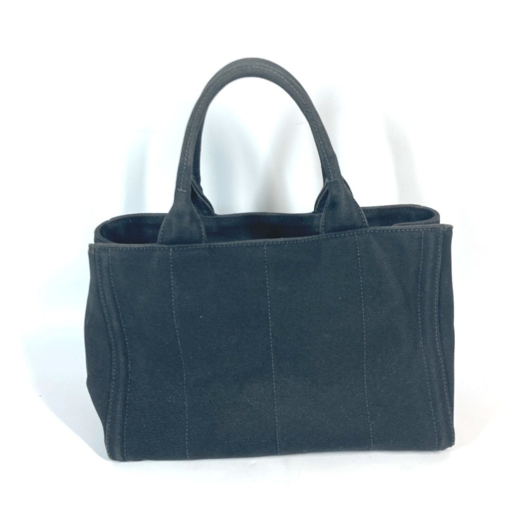 PRADA Canapa S Bag with Stones Shoulder Handbag Tote Canvas