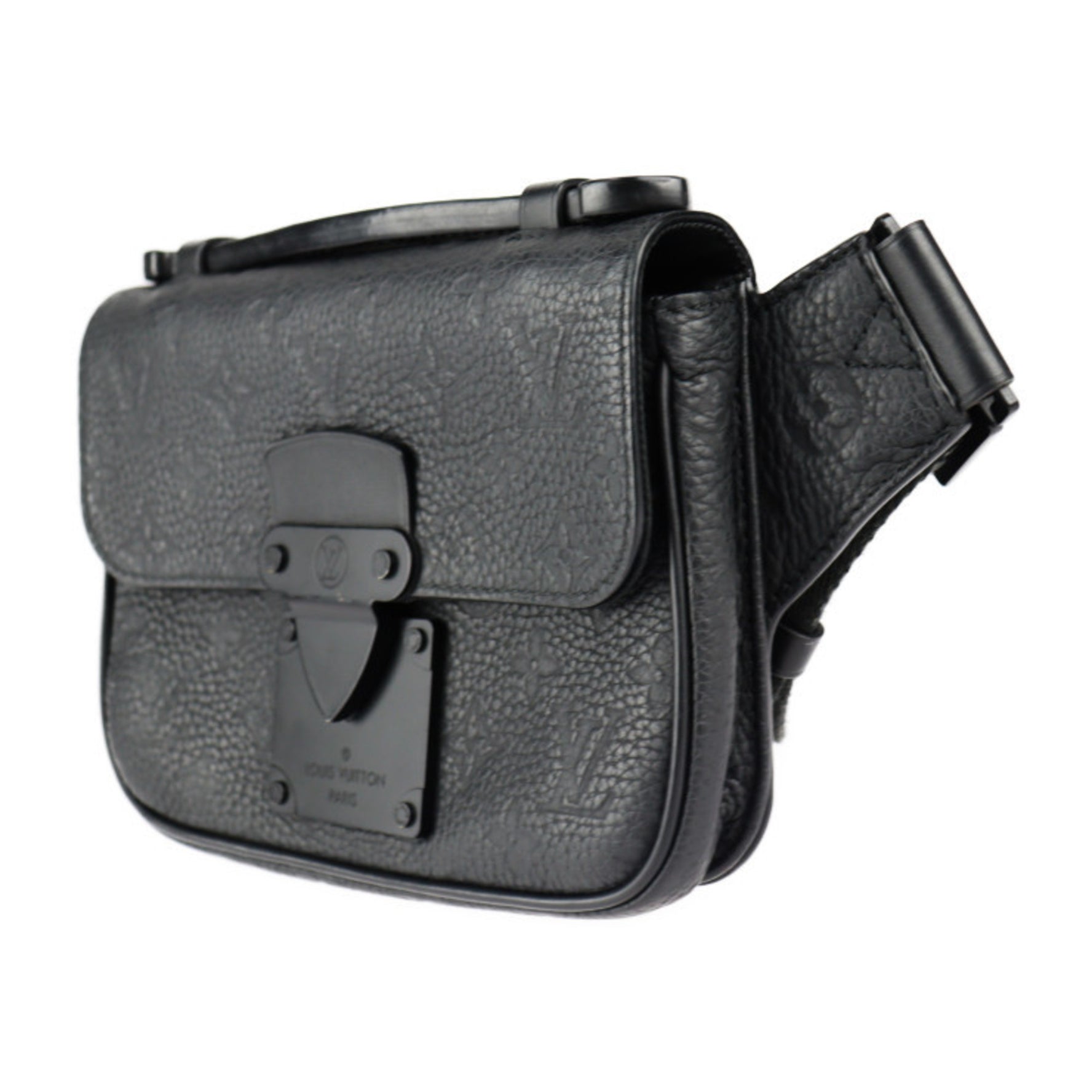 Louis Vuitton S Lock Sling Bag Monogram Waist Taurillon Leather Pouch
