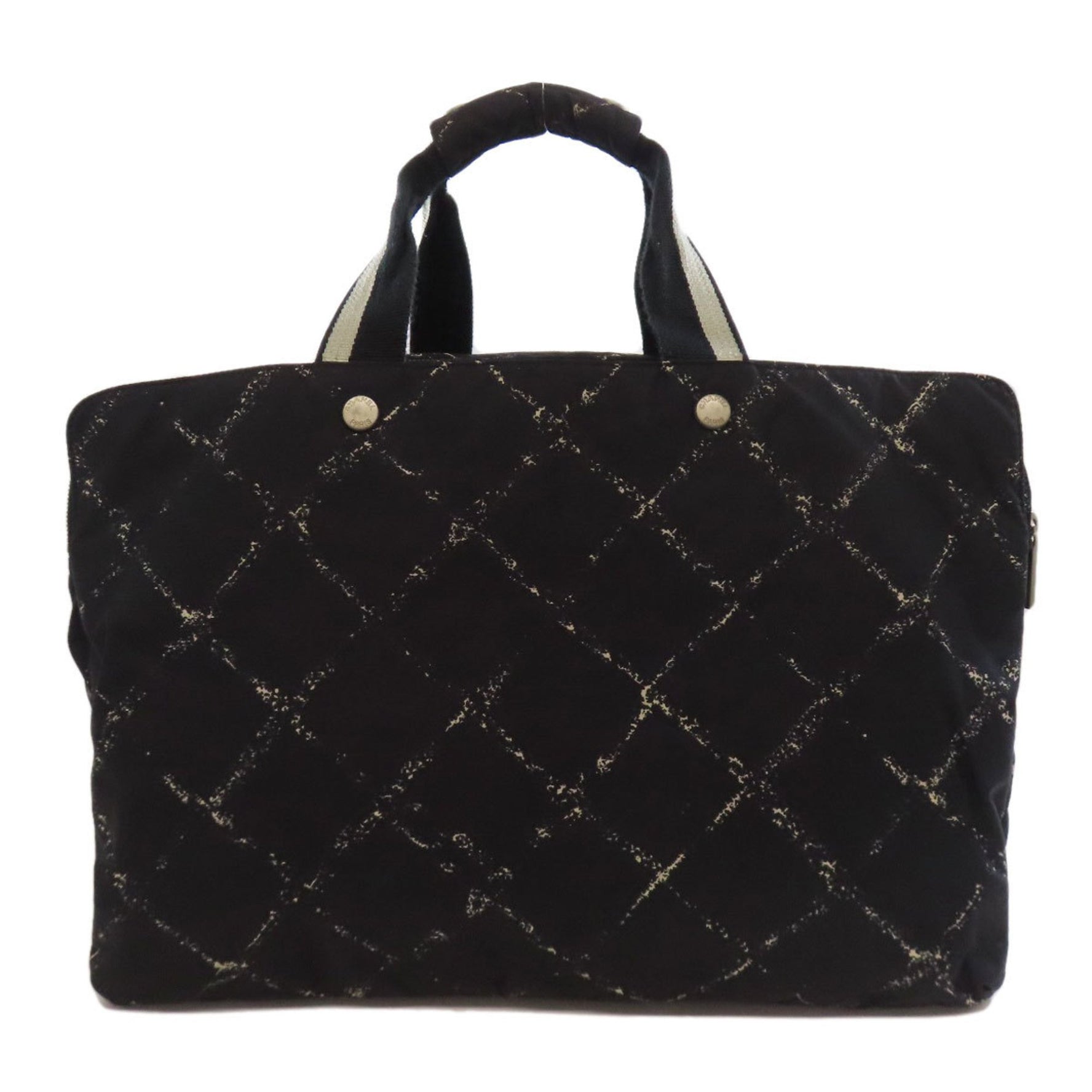 Chanel Travel Line Boston Bag, Nylon Material