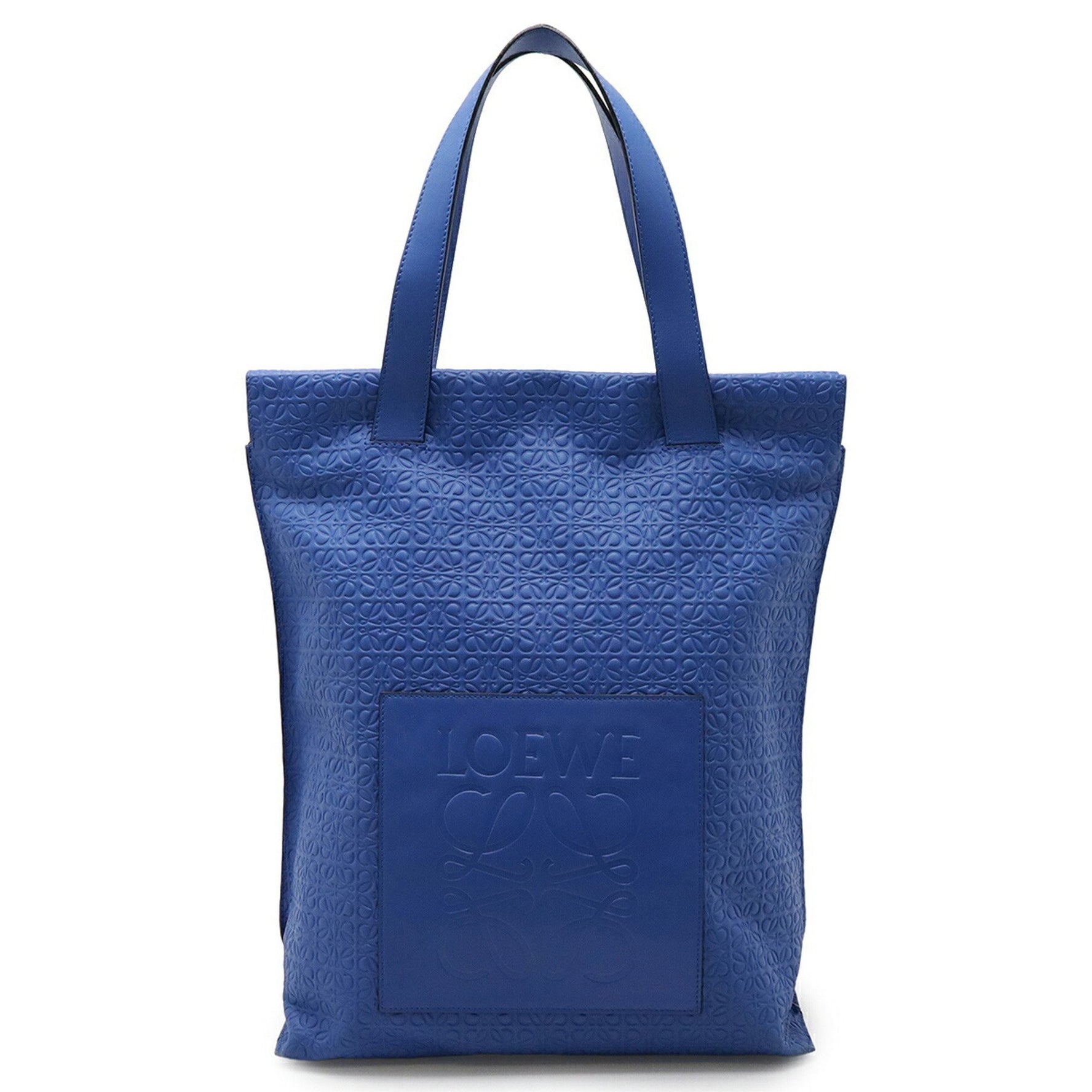 LOEWE Repeat Anagram Shopper Tote Bag Shoulder Leather