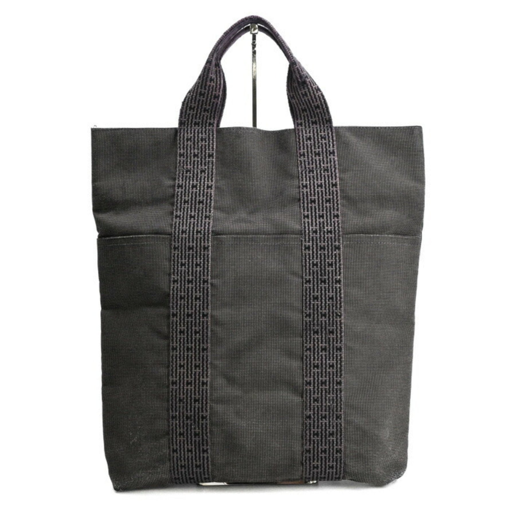 HERMES Air Line Cabas Tote Bag, Canvas, and Khaki