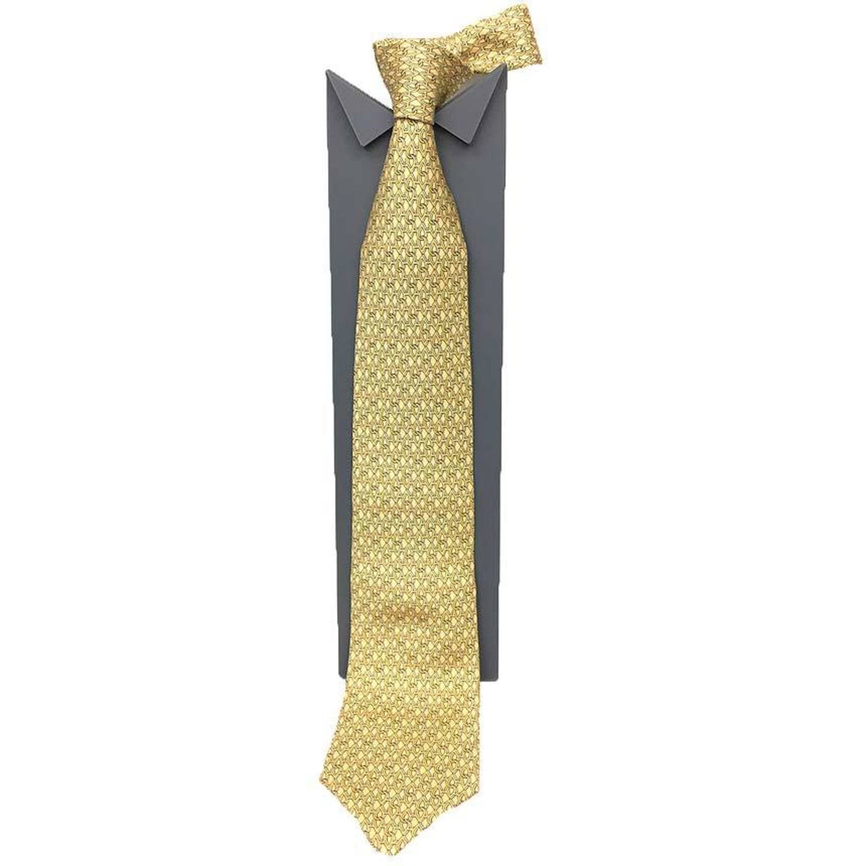Hermes tie geometric pattern silk