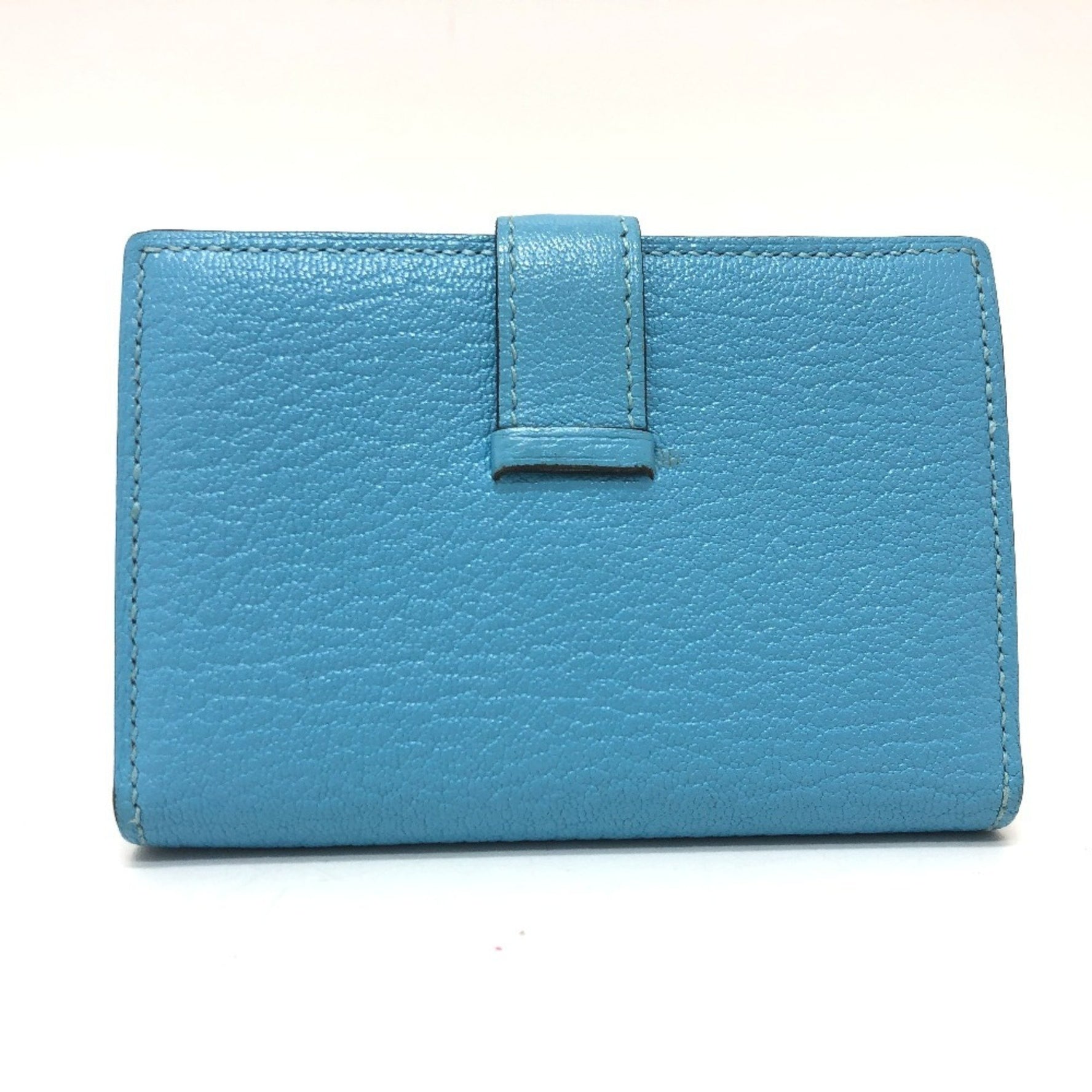 HERMES Bearn Mini Compact Card Case Chevre Coromandel