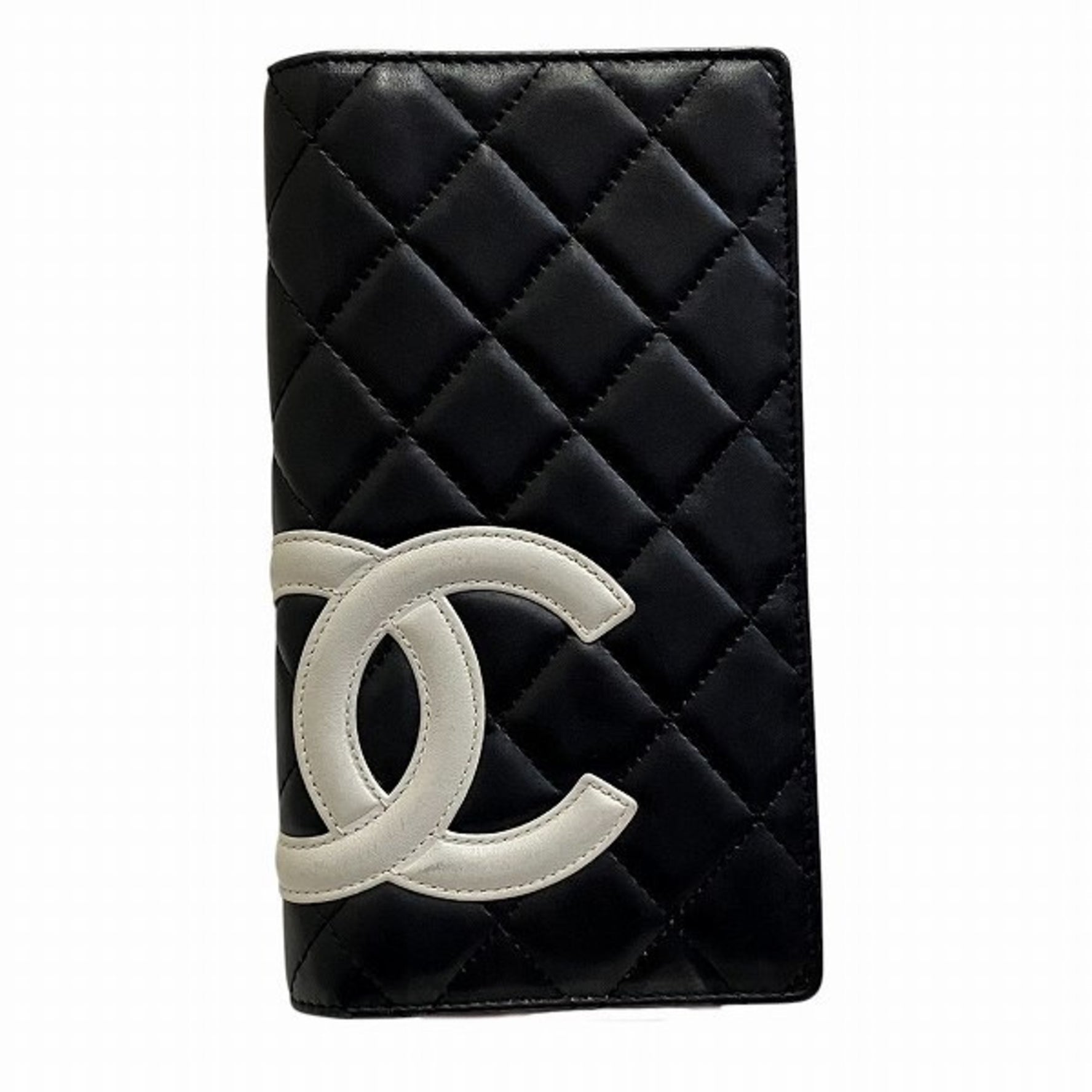 CHANEL Cambon Line Matelasse Bi-fold Wallet Long