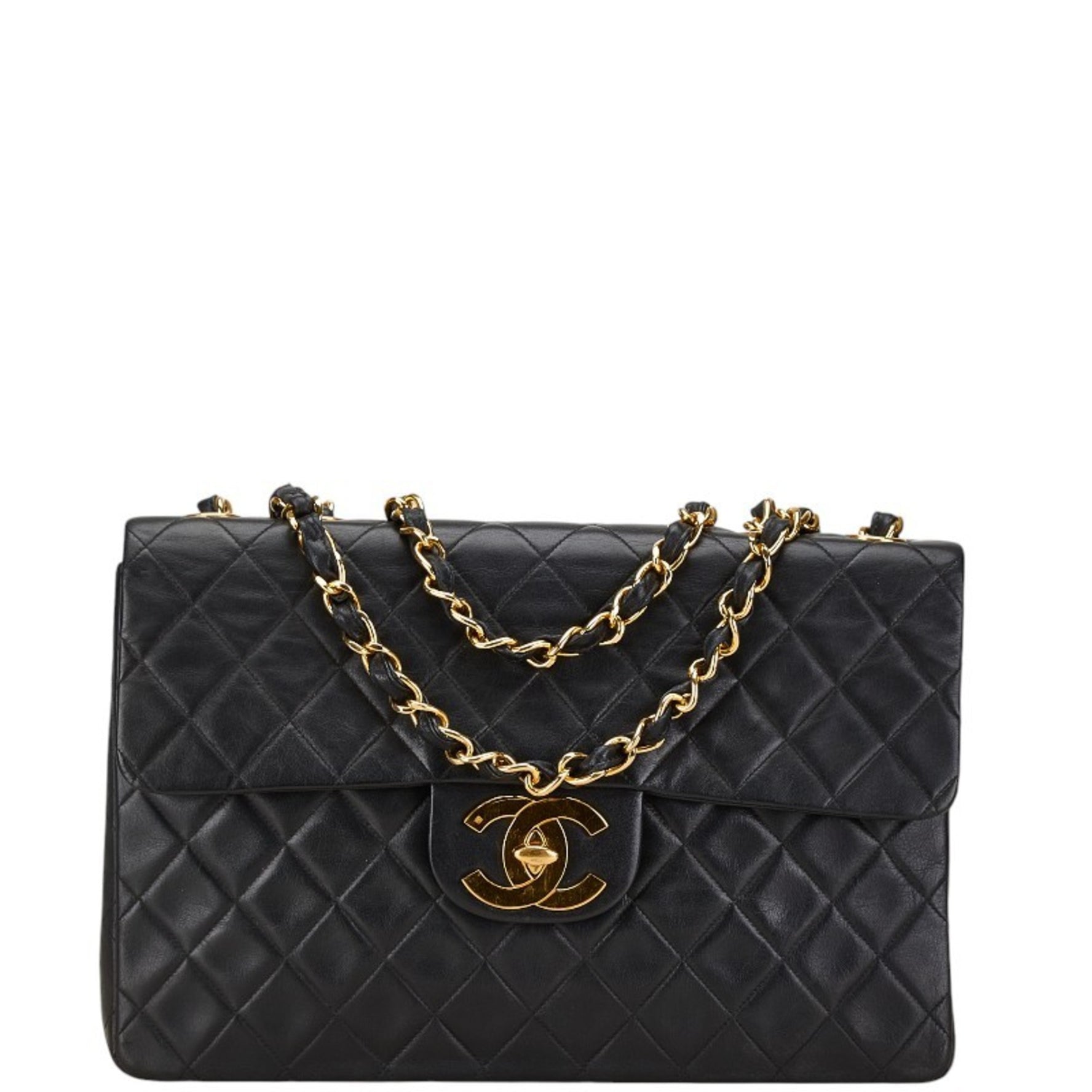Chanel Matelasse Coco Mark Chain Shoulder Bag Lambskin
