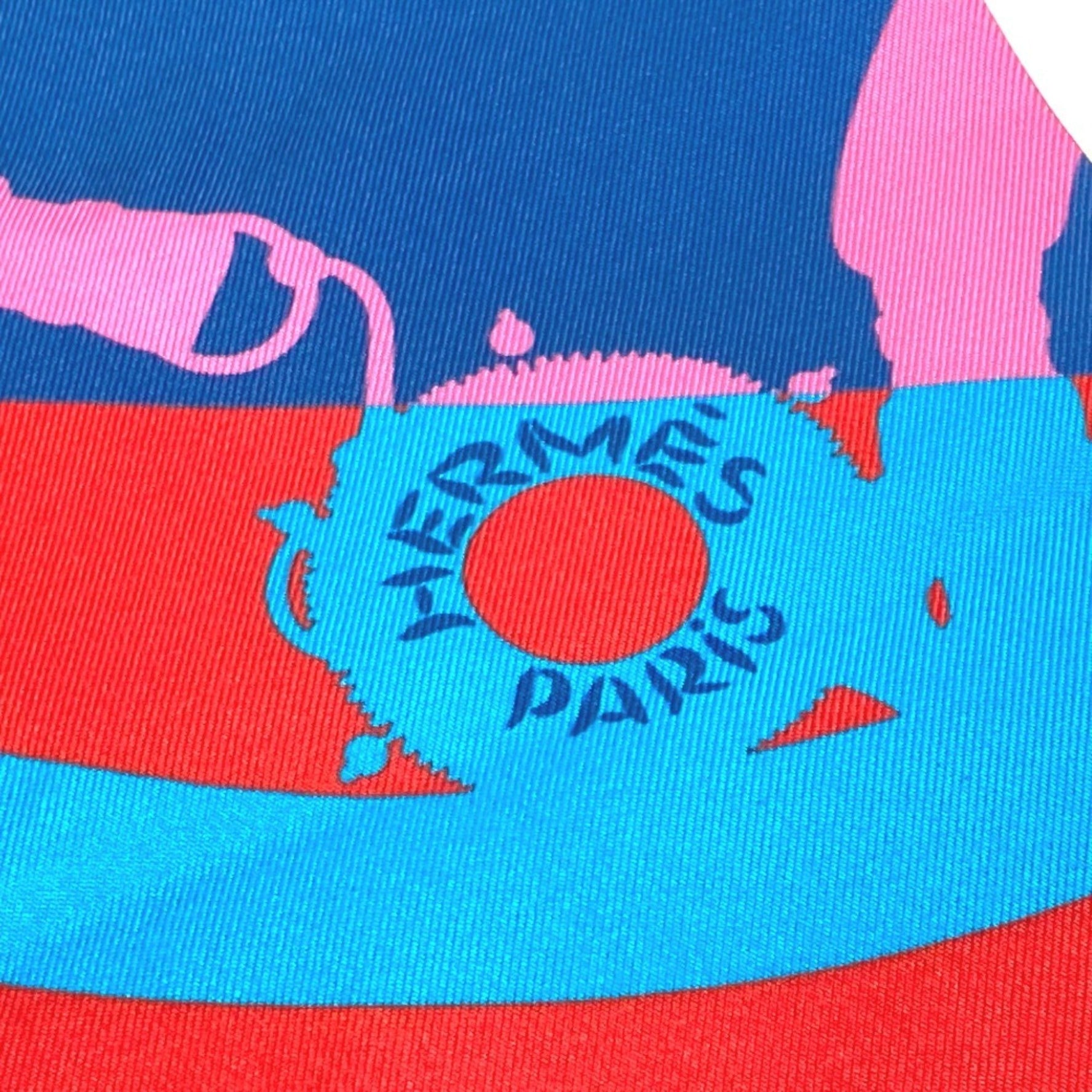 HERMES Polka Dot Maxi Twilly Bandeau Scarf, Silk, Pink