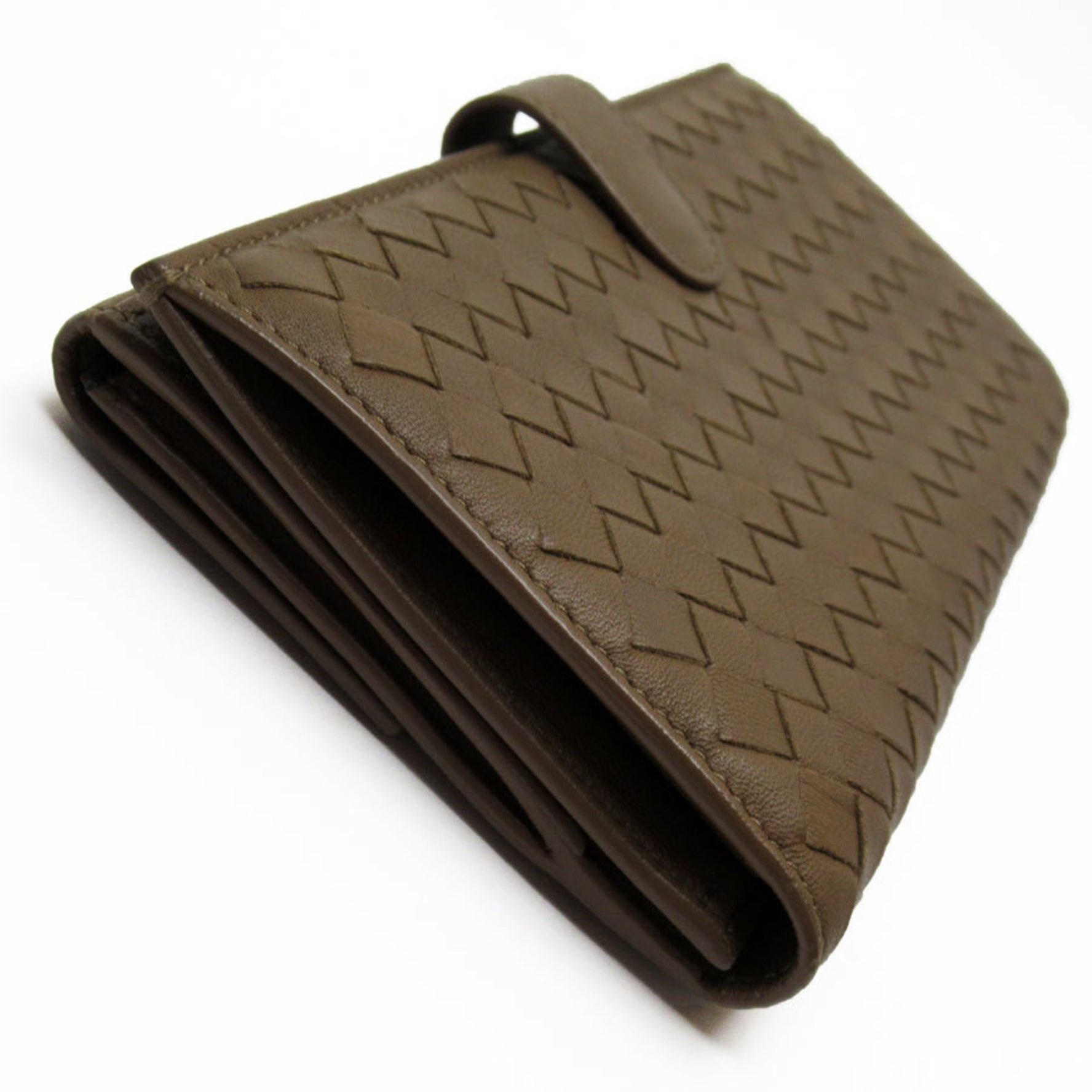 Bottega Veneta Bi-fold Long Wallet Intrecciato Leather Men's