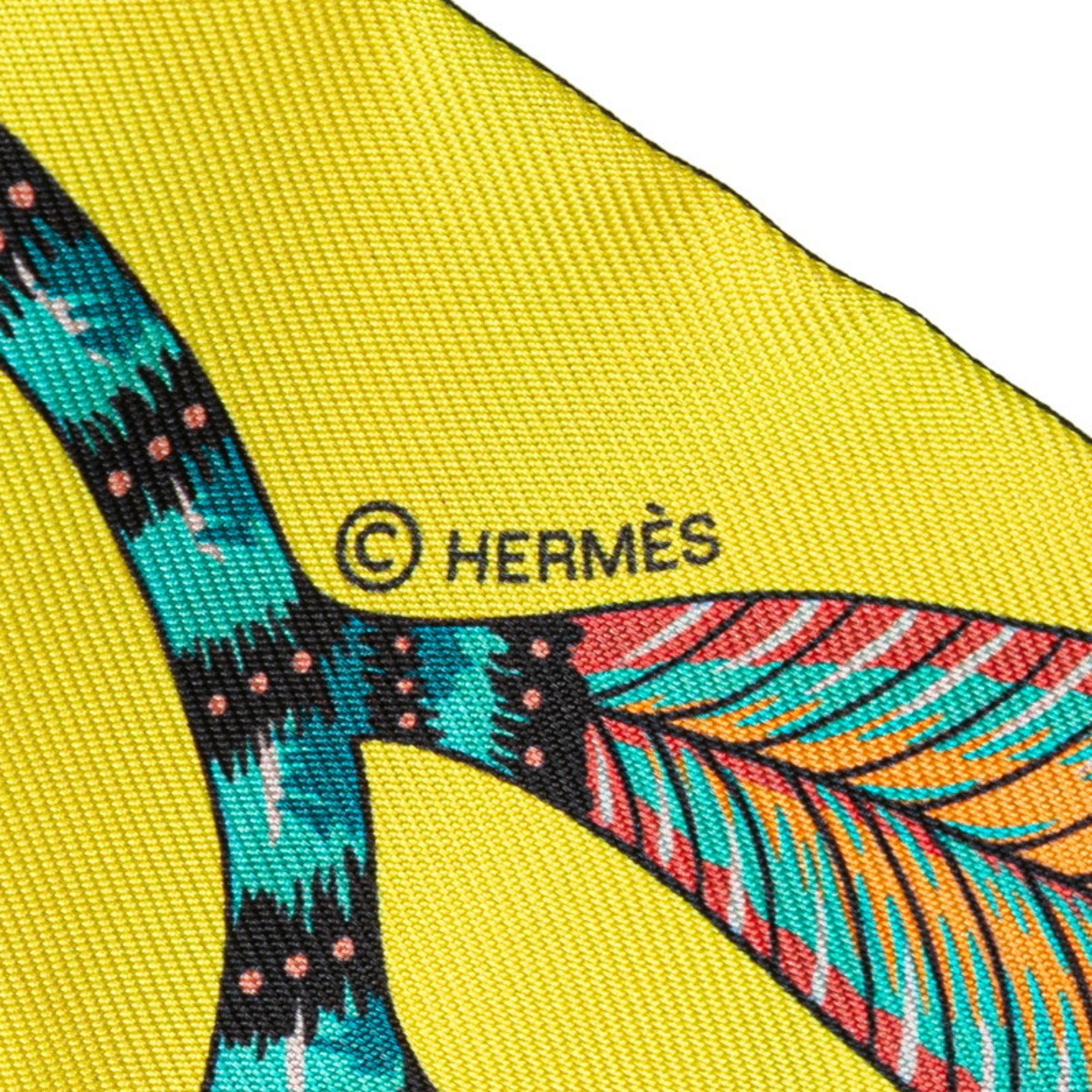 Hermes Hermès Twilly "The Savana Dance" Savanna Dance Scarf, Multicolor Silk