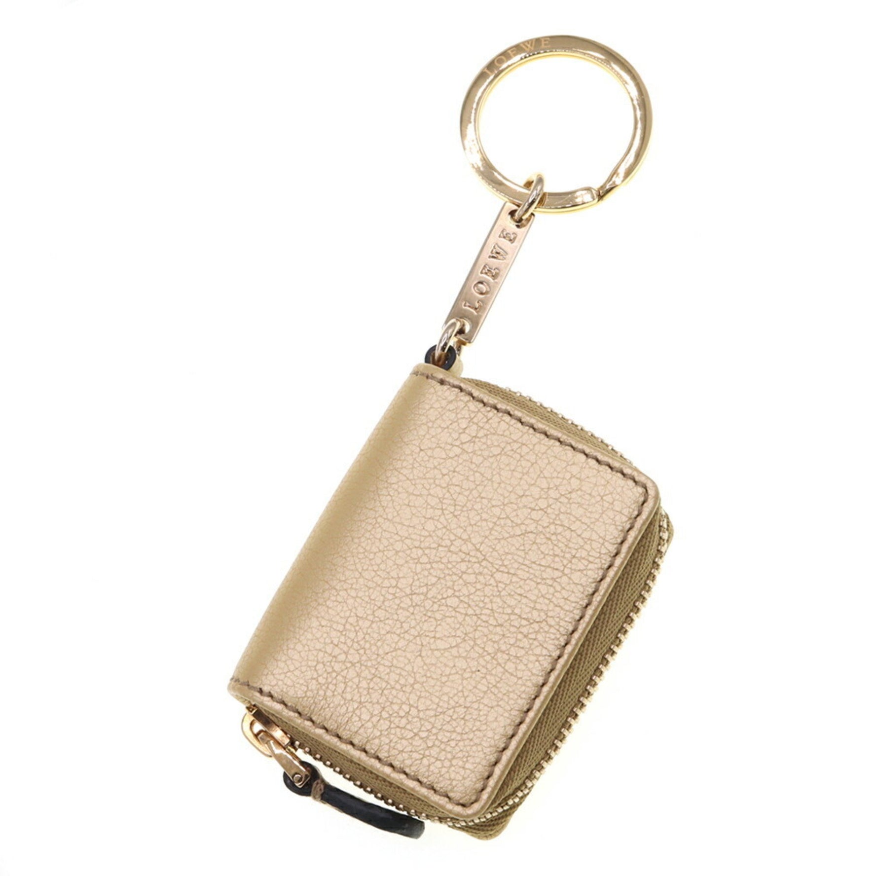 LOEWE Key Ring 674.15.007 Leather Keychain Charm Coin Purse