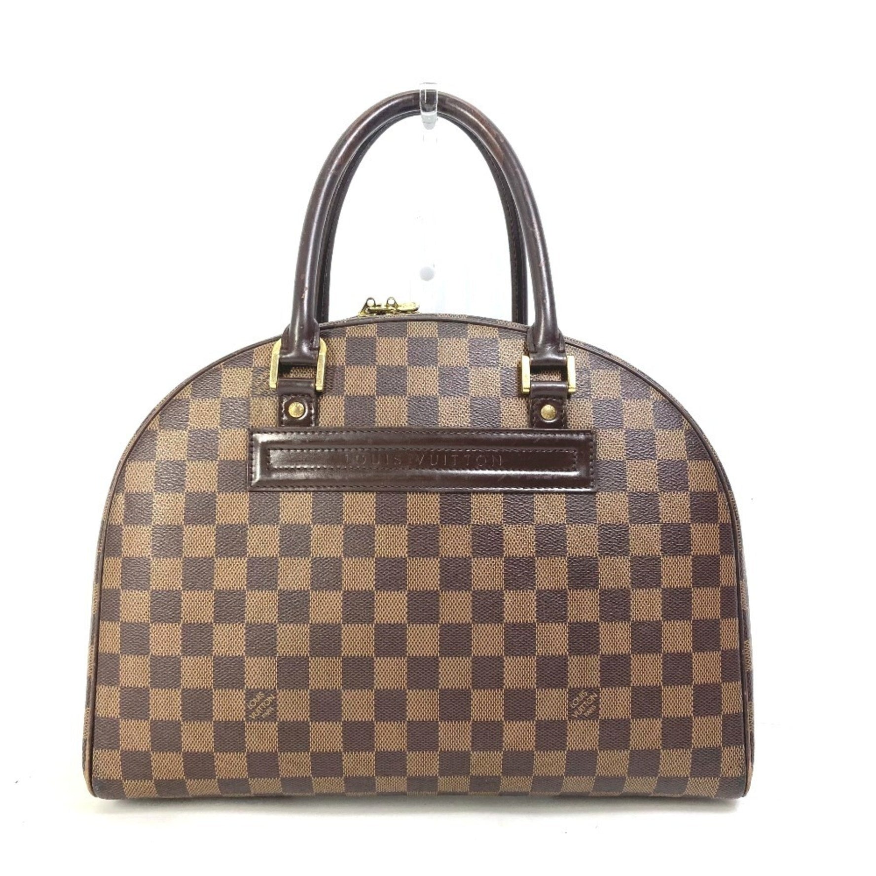 Louis Vuitton Damier Shoulder Bag, Nolita Boston Handbag, Canvas, Ebene, Brown