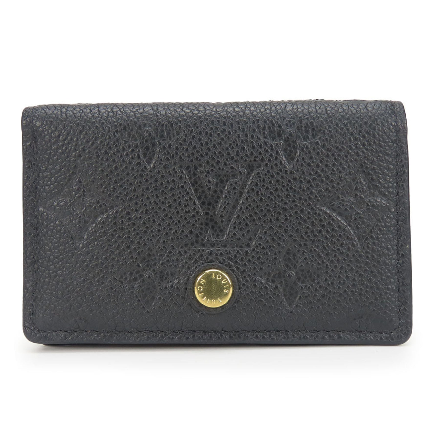 Louis Vuitton Business Card Holder/Card Case Envelope Carte Devisite Monogram Empreinte Noir Black Bi-fold Accessory Men's