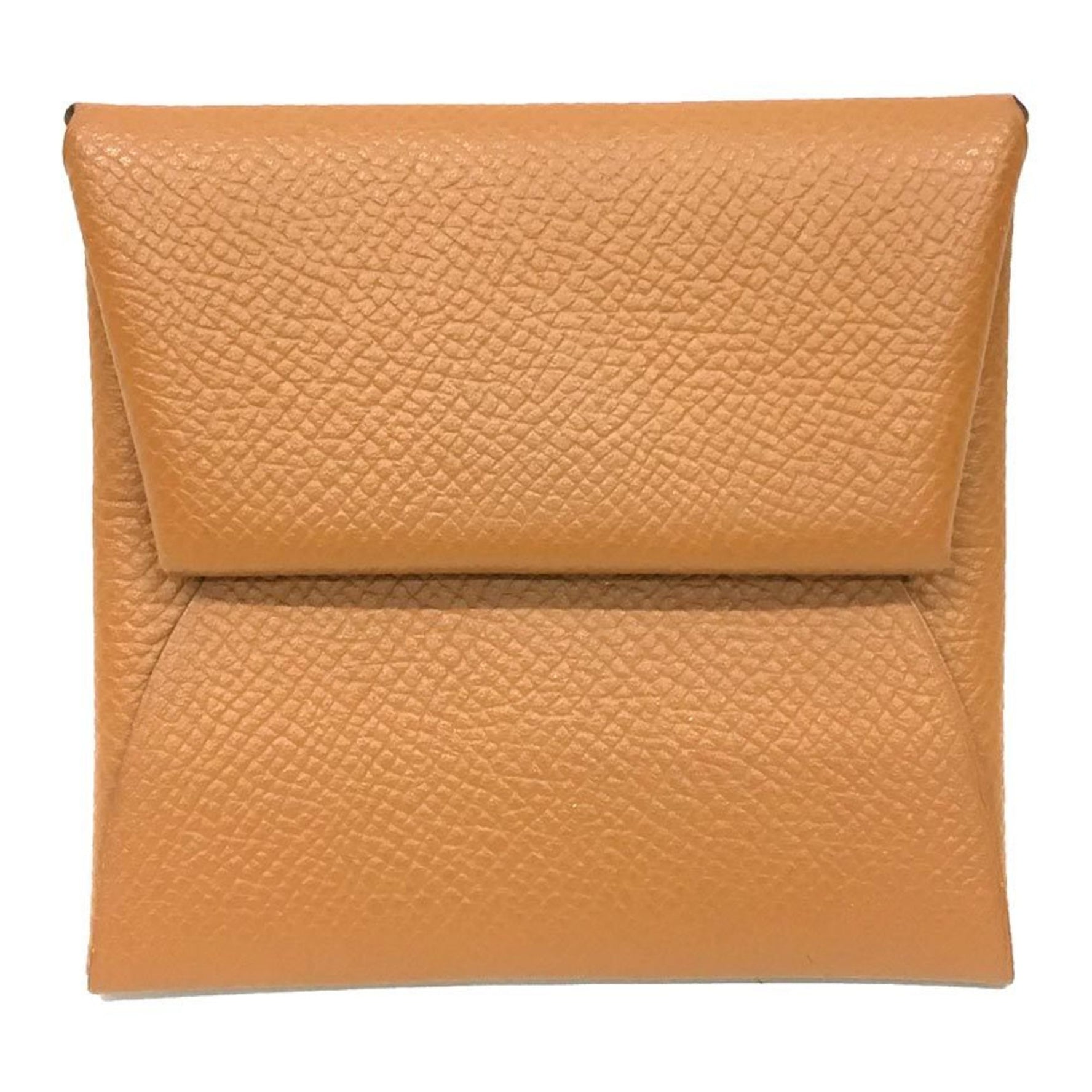 Hermes Hermès Bastia Coin Case, Porte-Monnaie Bastia, Gold, Brown, Epsom Leather, C Stamp, Wallet