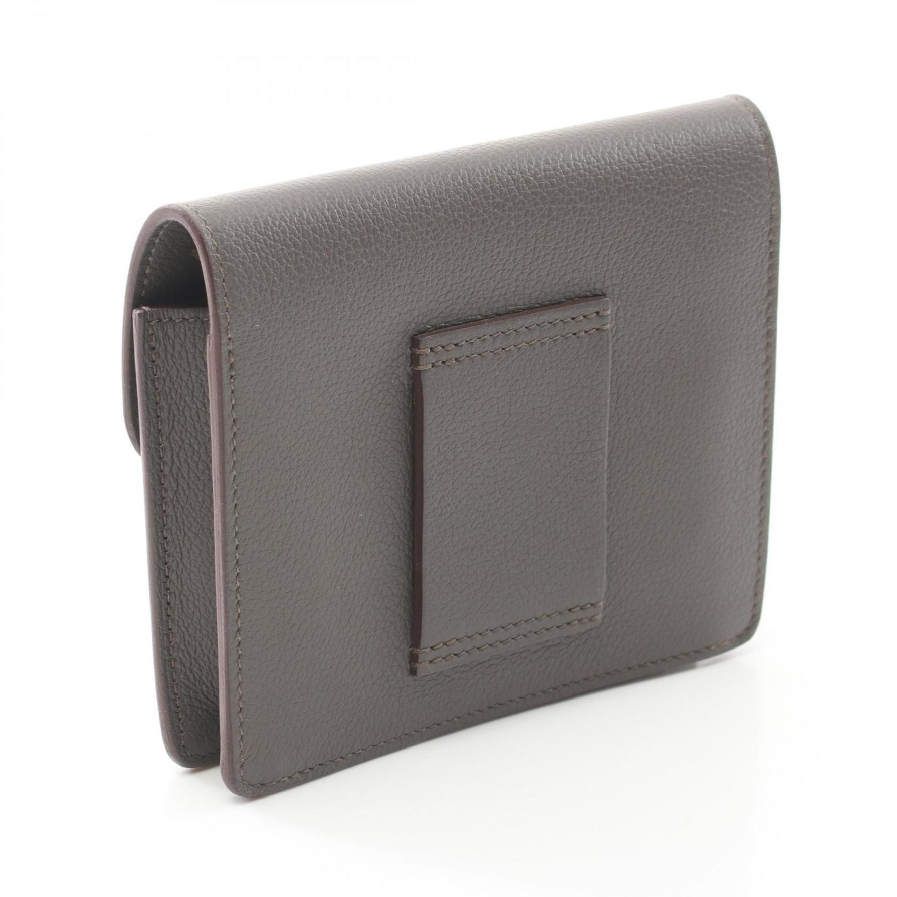 Hermes Hermès Lauris Luli Slim Bifold Wallet, Leather, Evercolor, Gray