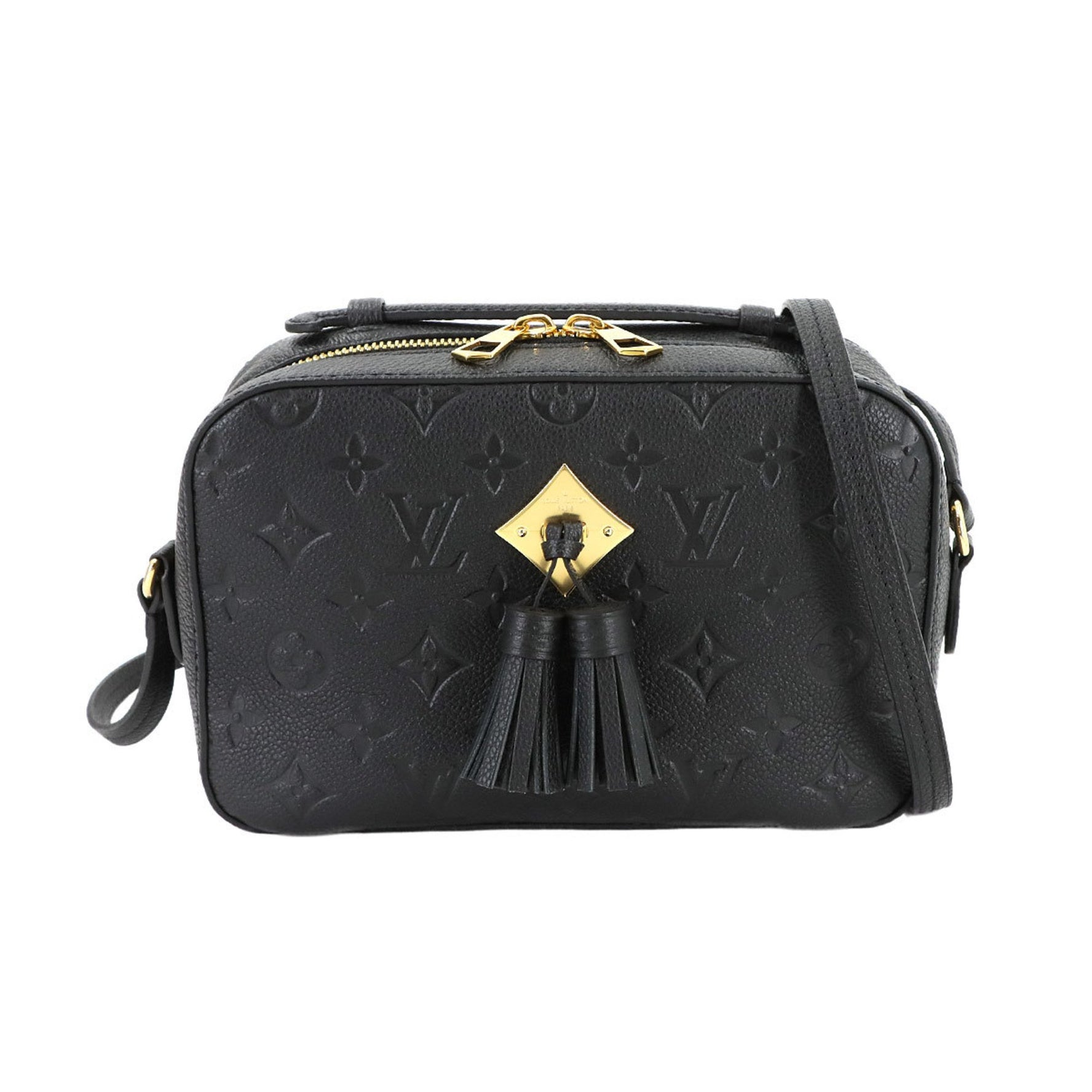 Louis Vuitton Monogram Empreinte Saintonge Shoulder Bag in Leather Noir and Black