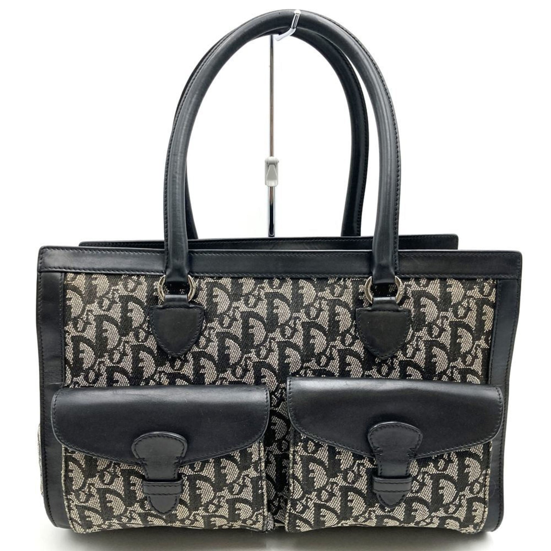 Christian Dior Dior handbag tote bag Trotter canvas leather ladies