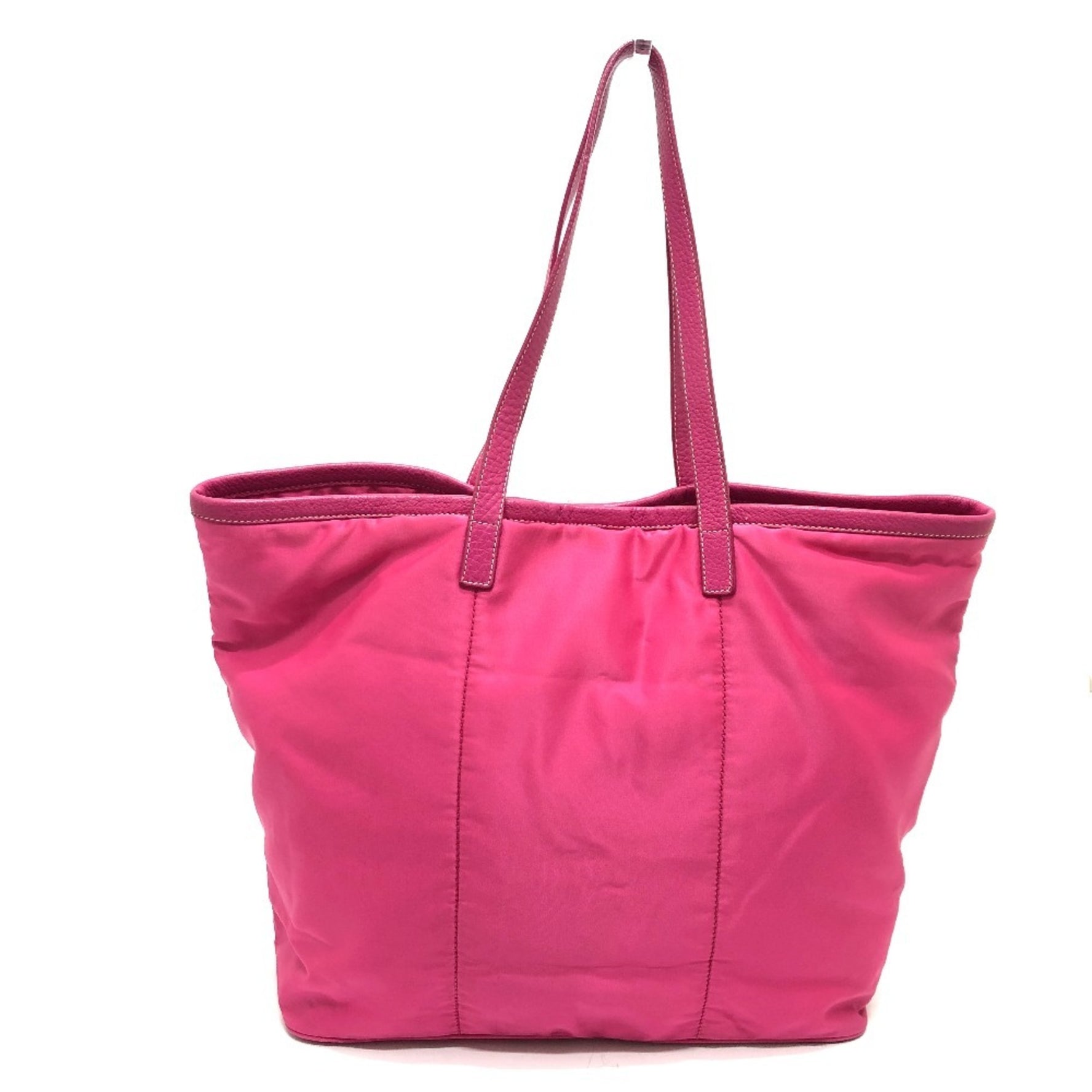 PRADA Gojacquard Tote Bag, Handbag, Nylon, Leather