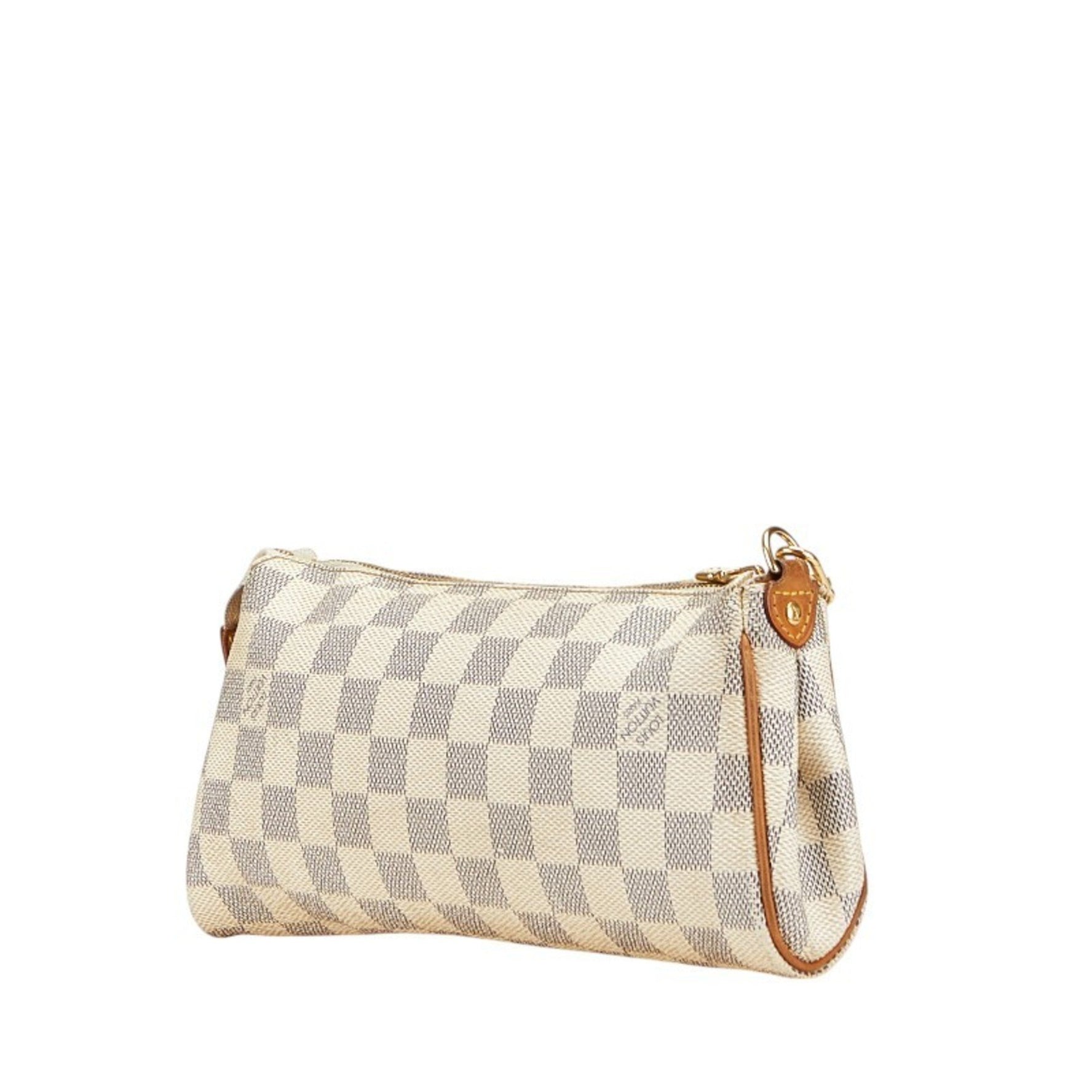 Louis Vuitton Damier Azur Eva Chain Shoulder Bag/Handbag White PVC Leather