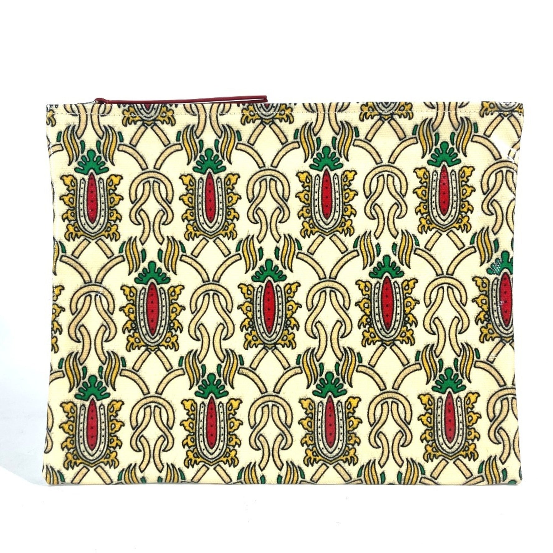 GUCCI GADEN Pouch Clutch Bag Coated Canvas Red