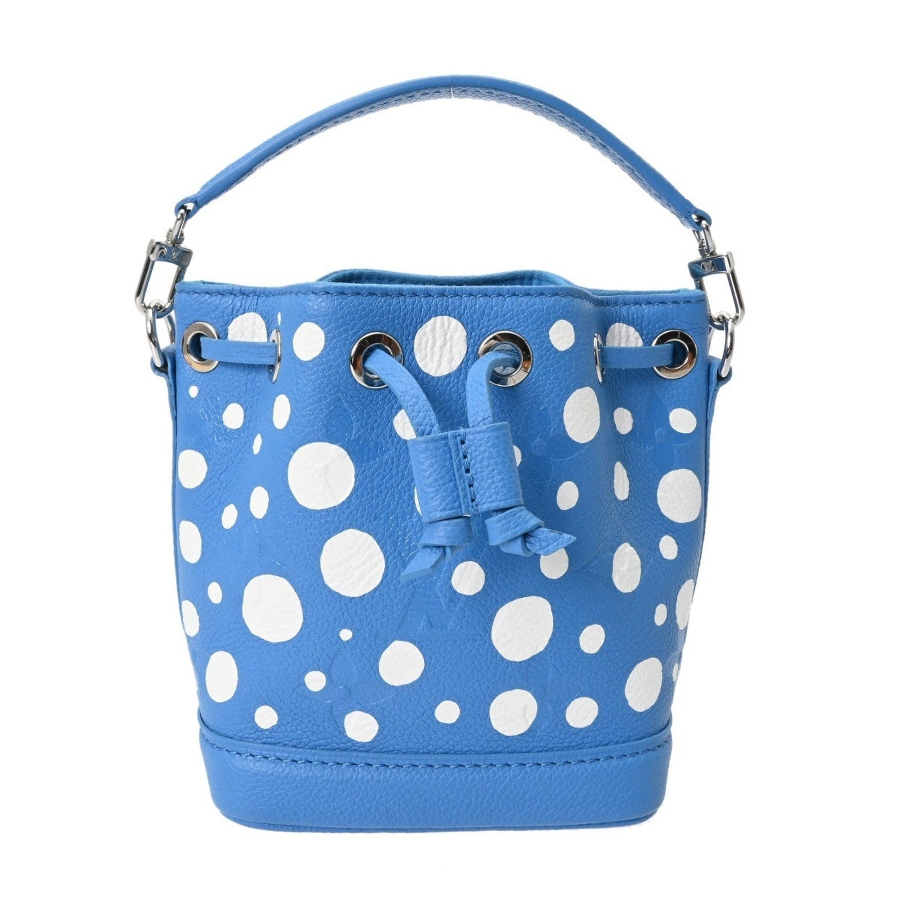 LOUIS VUITTON Monogram Empreinte Nano Noe LV×YK Yayoi Kusama Blue Clair Boys Leather Handbag, Unused