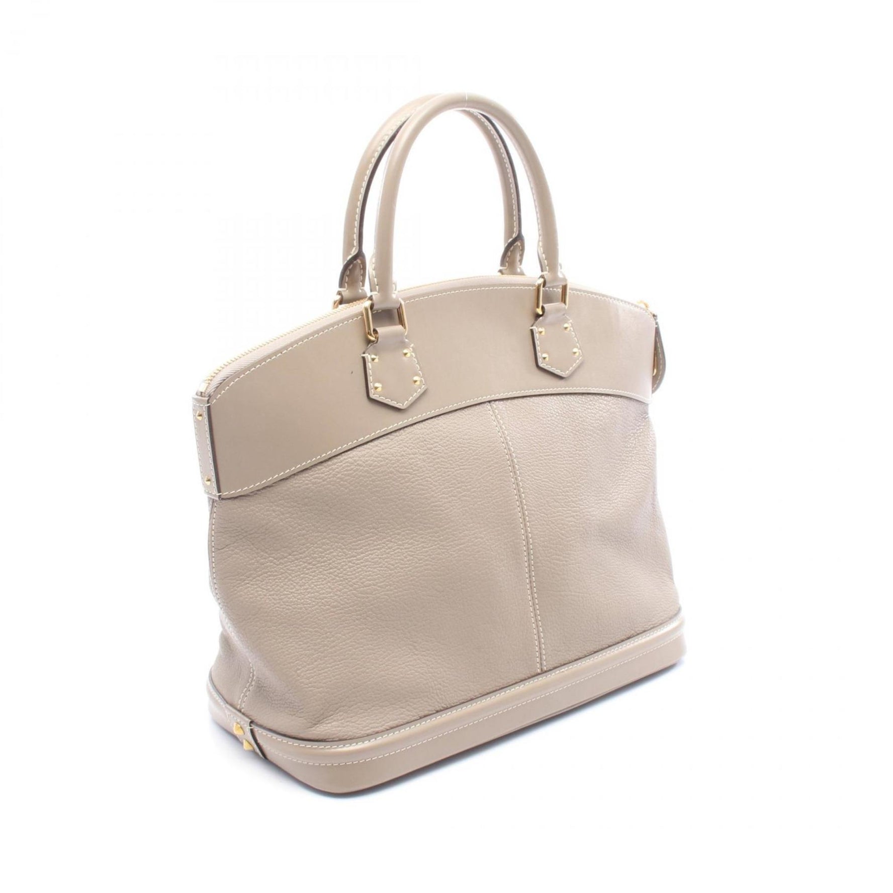 Louis Vuitton Lockit MM Handbag, Leather, Suhali, Beige, Verone