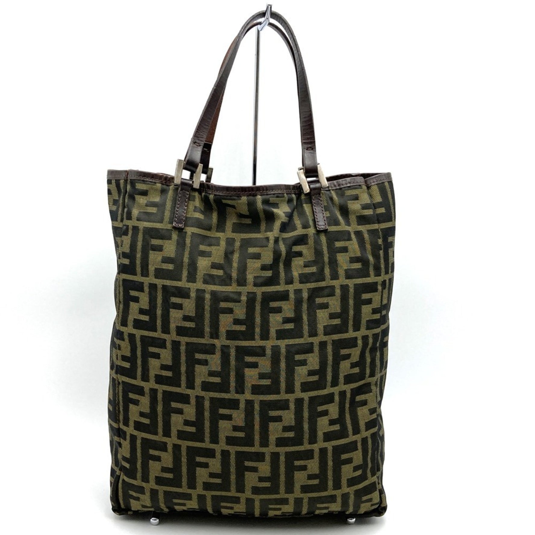 FENDI Tote Bag, Zucca Pattern, Nylon Canvas