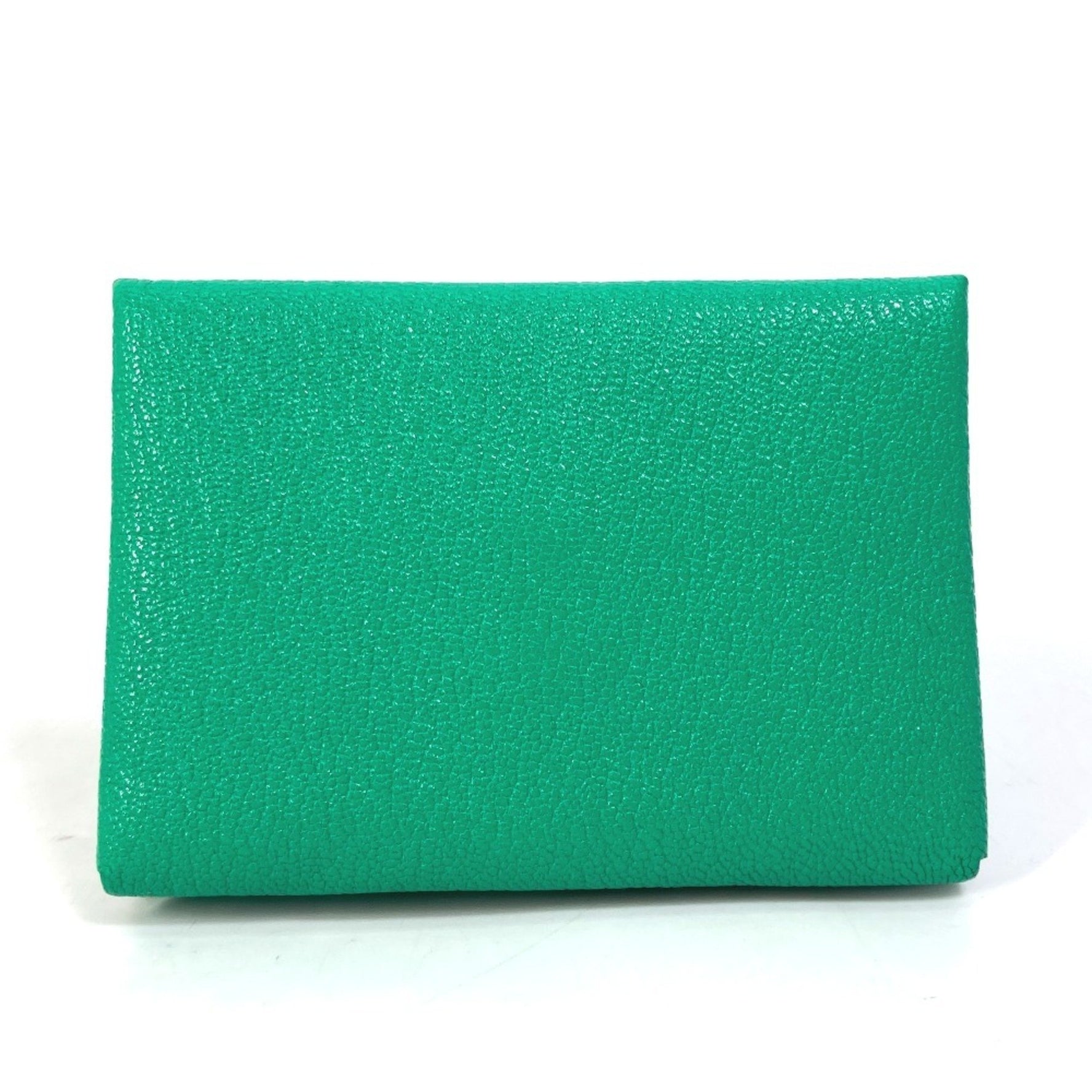 HERMES Calvi Duo Two-Tone Card Case, Mint/Mauve Pale Green