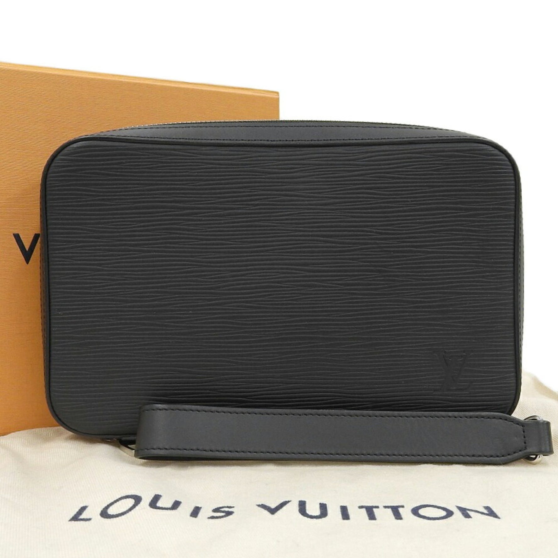 Louis Vuitton Epi Dandy Wallet Clutch Bag Travel Pouch Noir