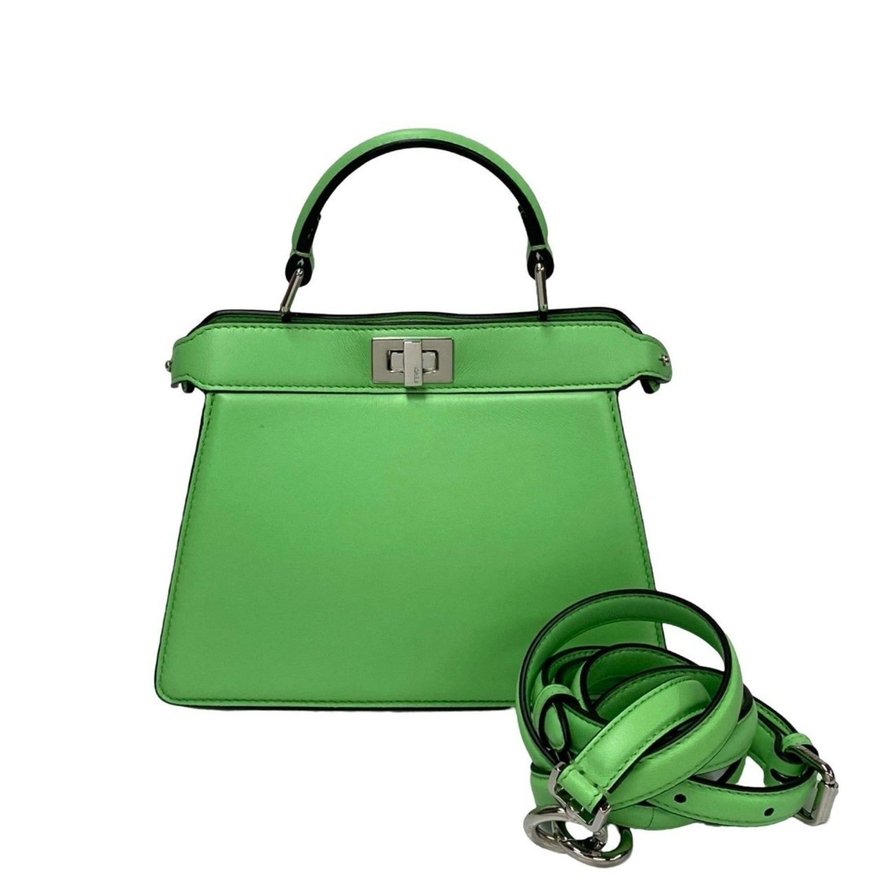 FENDI Peekaboo Iseeu Petite Leather Handbag/Shoulder Bag