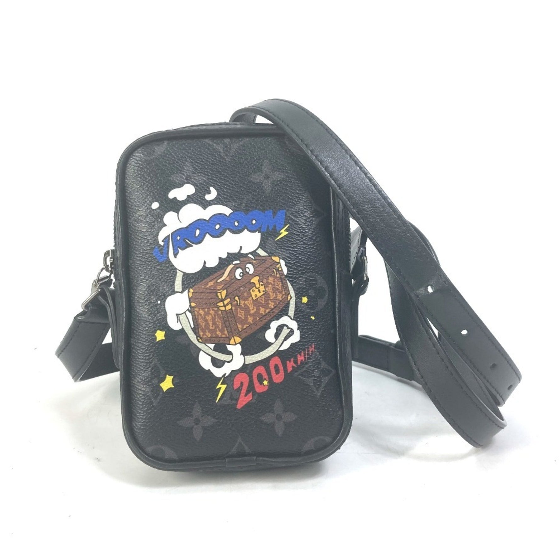 Louis Vuitton Monogram Eclipse Danube PPM Trunk Print Comic Shoulder Bag in Canvas