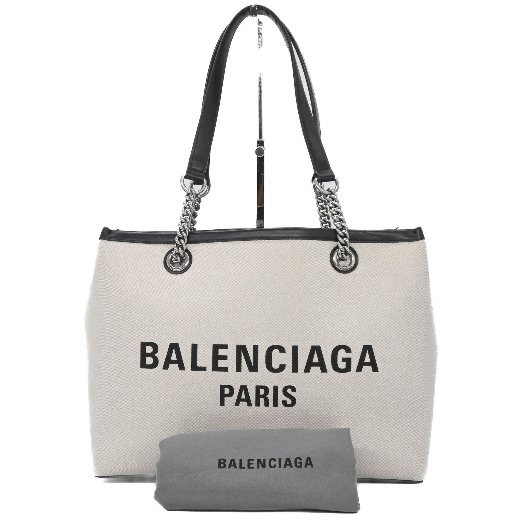 BALENCIAGA Duty Free Tote Bag, Medium, White