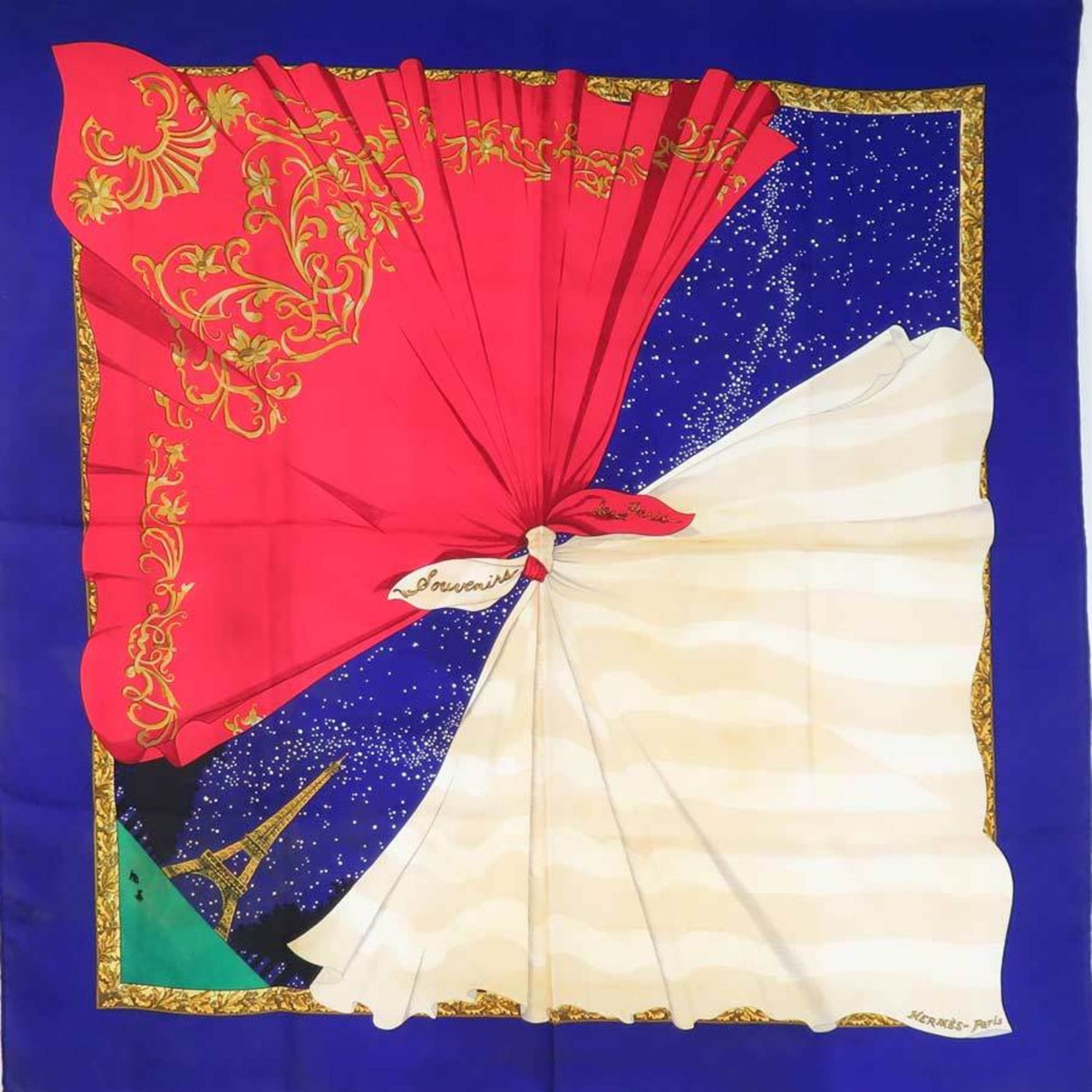 Hermes Scarf Carre 90 Silk Multicolor