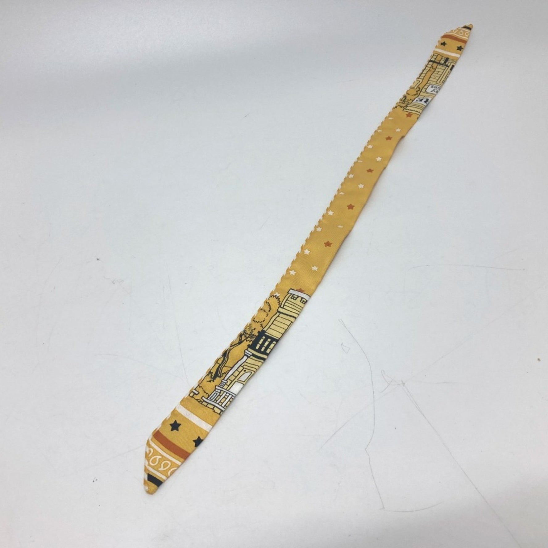 HERMES Twilly Doll Candy Paris Station Scarf/Muffler Silk Like New