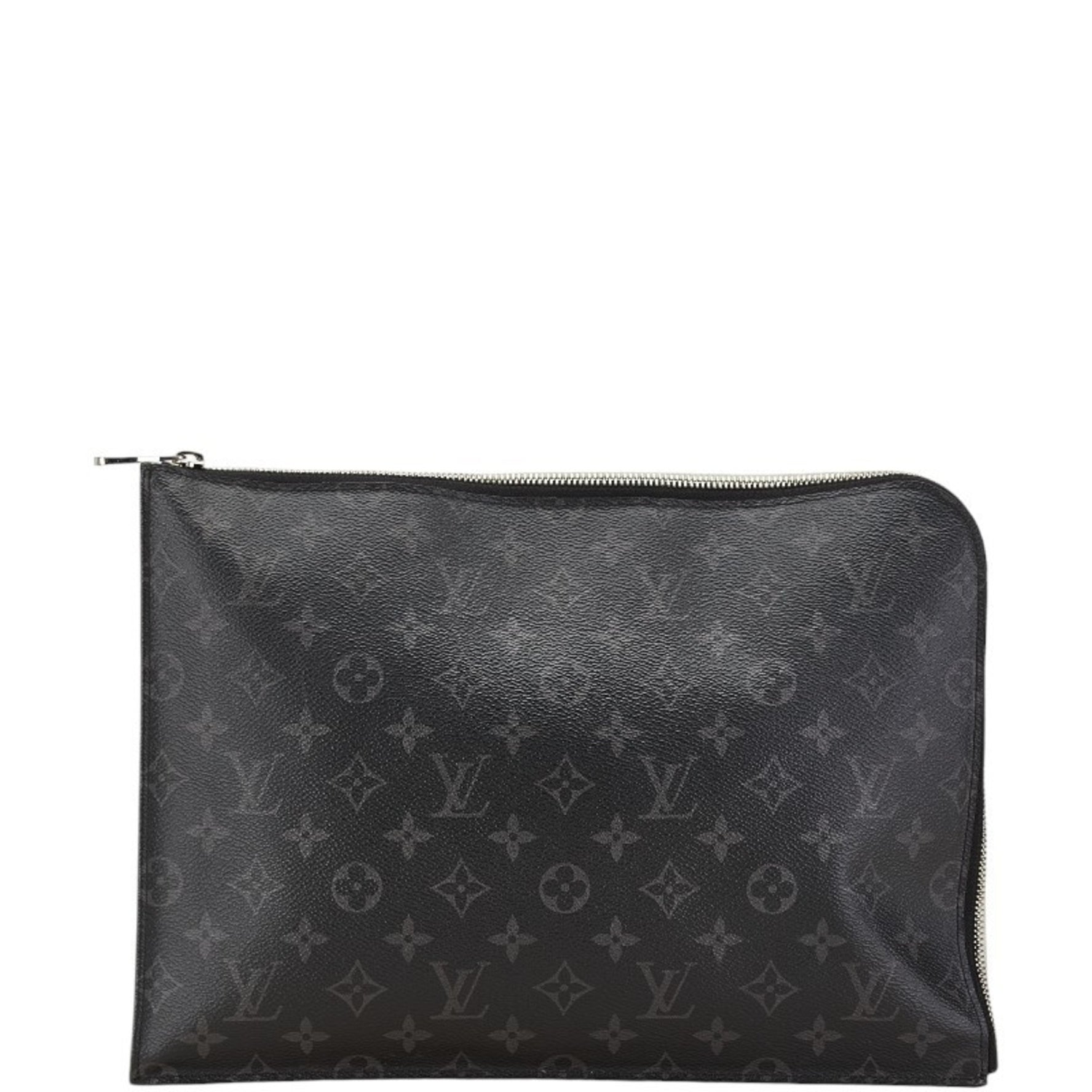Louis Vuitton x Kim Jones Monogram Eclipse Pochette Jour GM DSMG Limited Edition Clutch Bag Black White PVC Leather