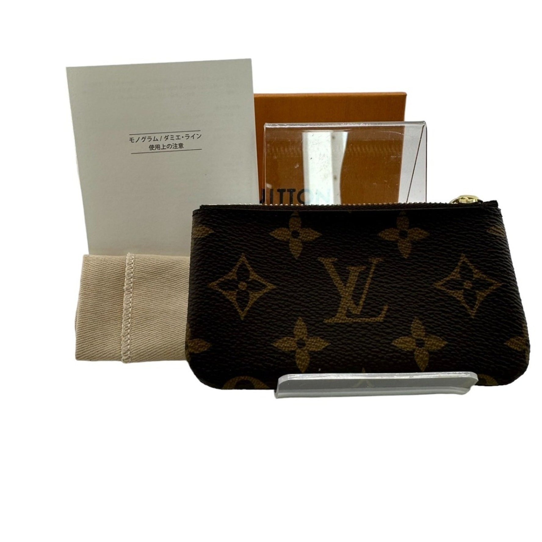 Louis Vuitton Key Case Coin Purse Monogram Pochette Cle Canvas Brown LV