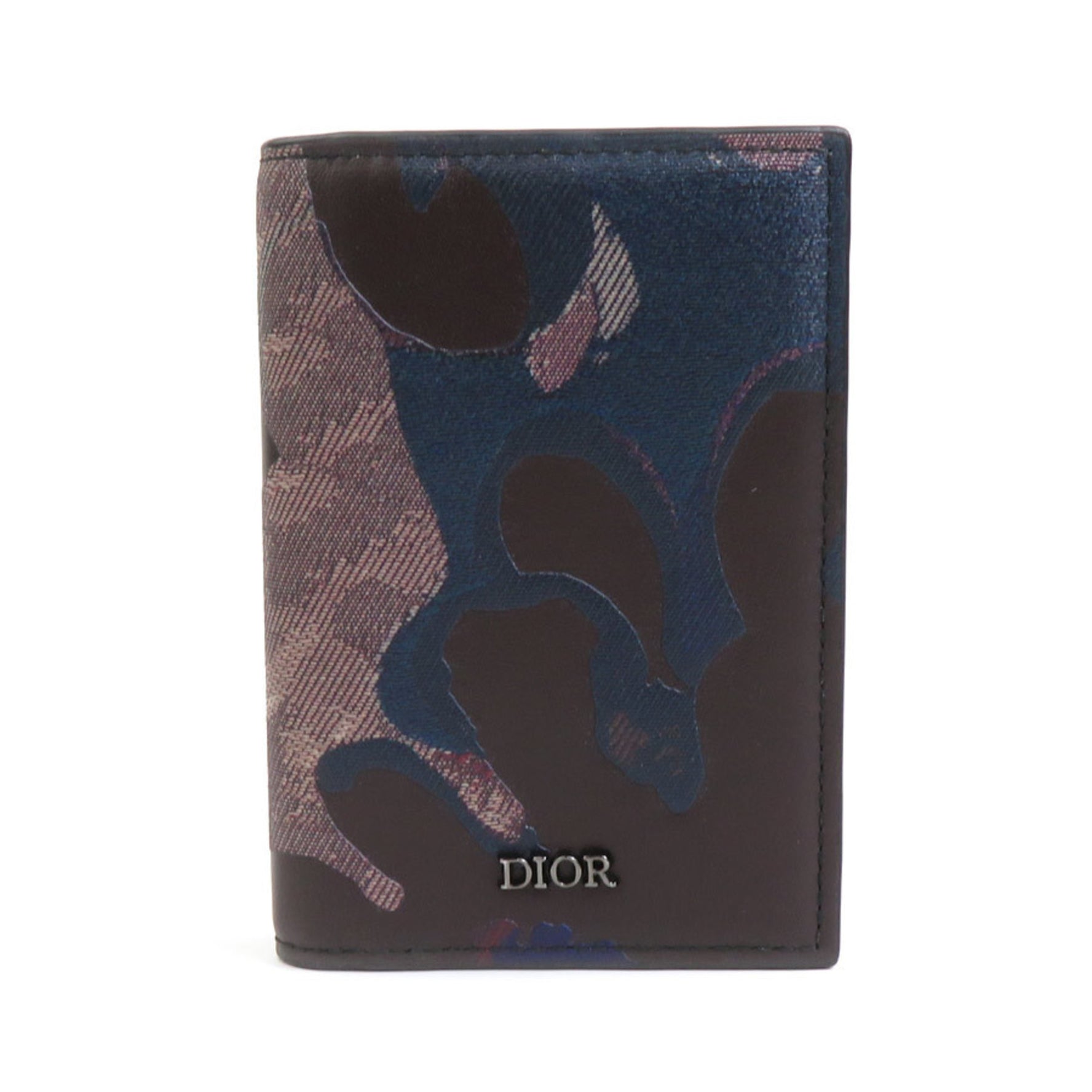 Christian Dior Business Card Holder/Card Case Peter Doig Collaboration Leather Multicolor