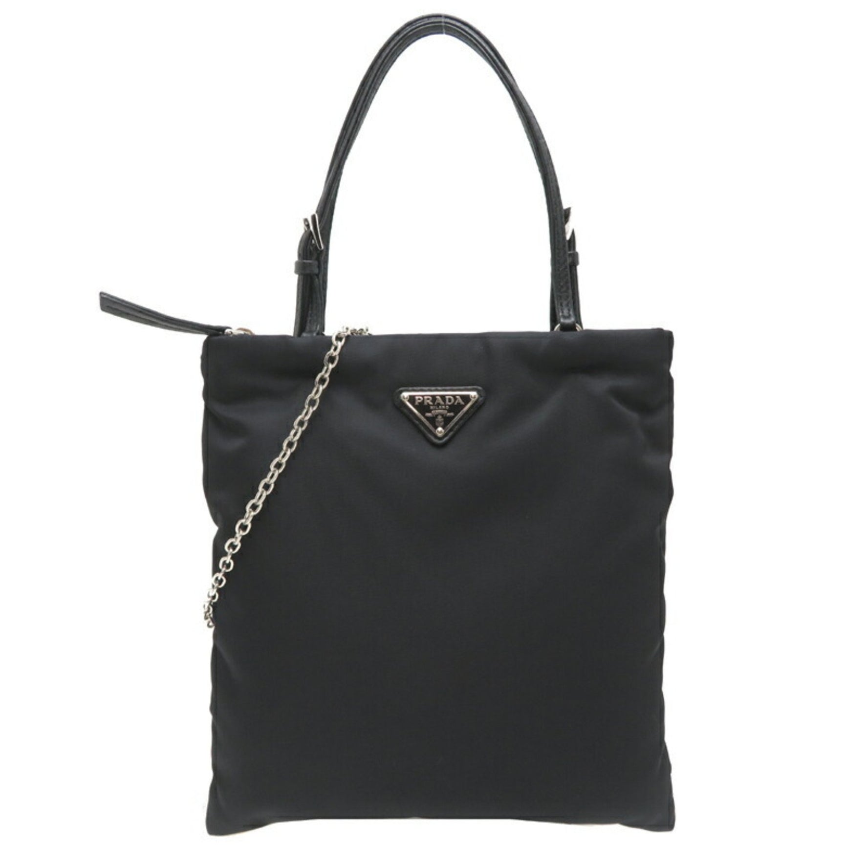 Prada Triangle Chain Shoulder Bag Nylon