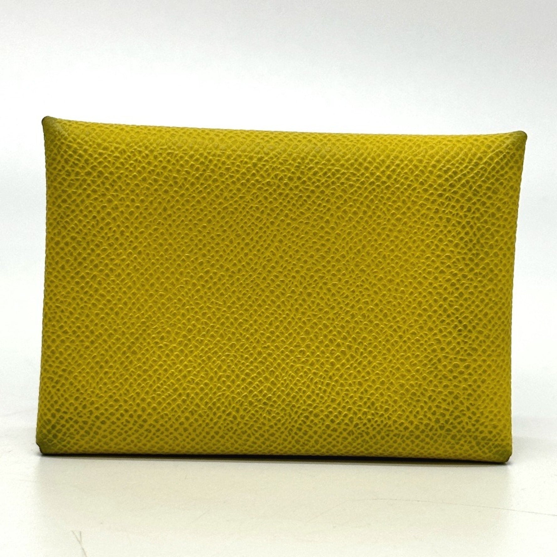 HERMES Calvi Duo coin purse, card case, Epson, Jaune, yellow