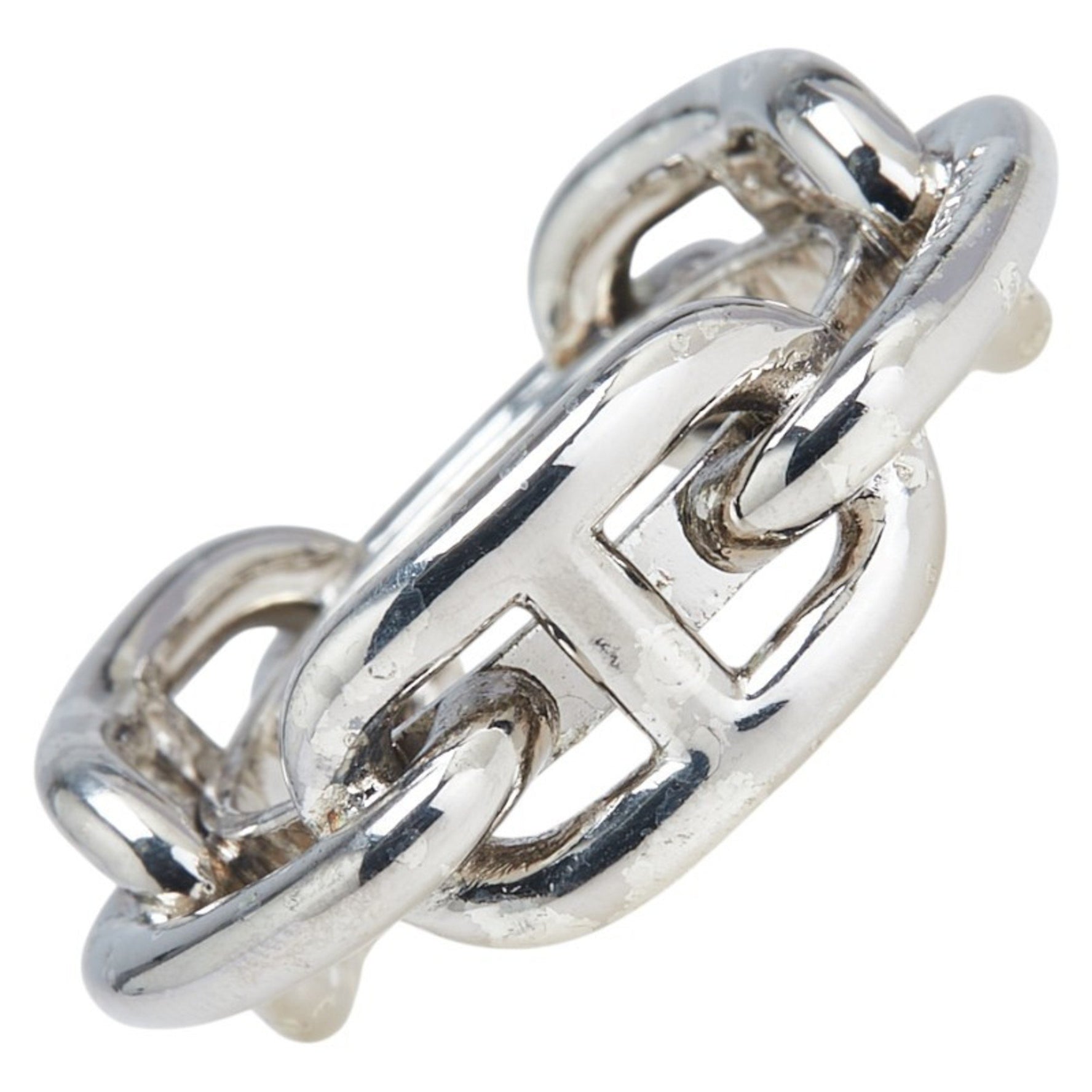 Hermes Chaine d'Ancre scarf ring in metal .