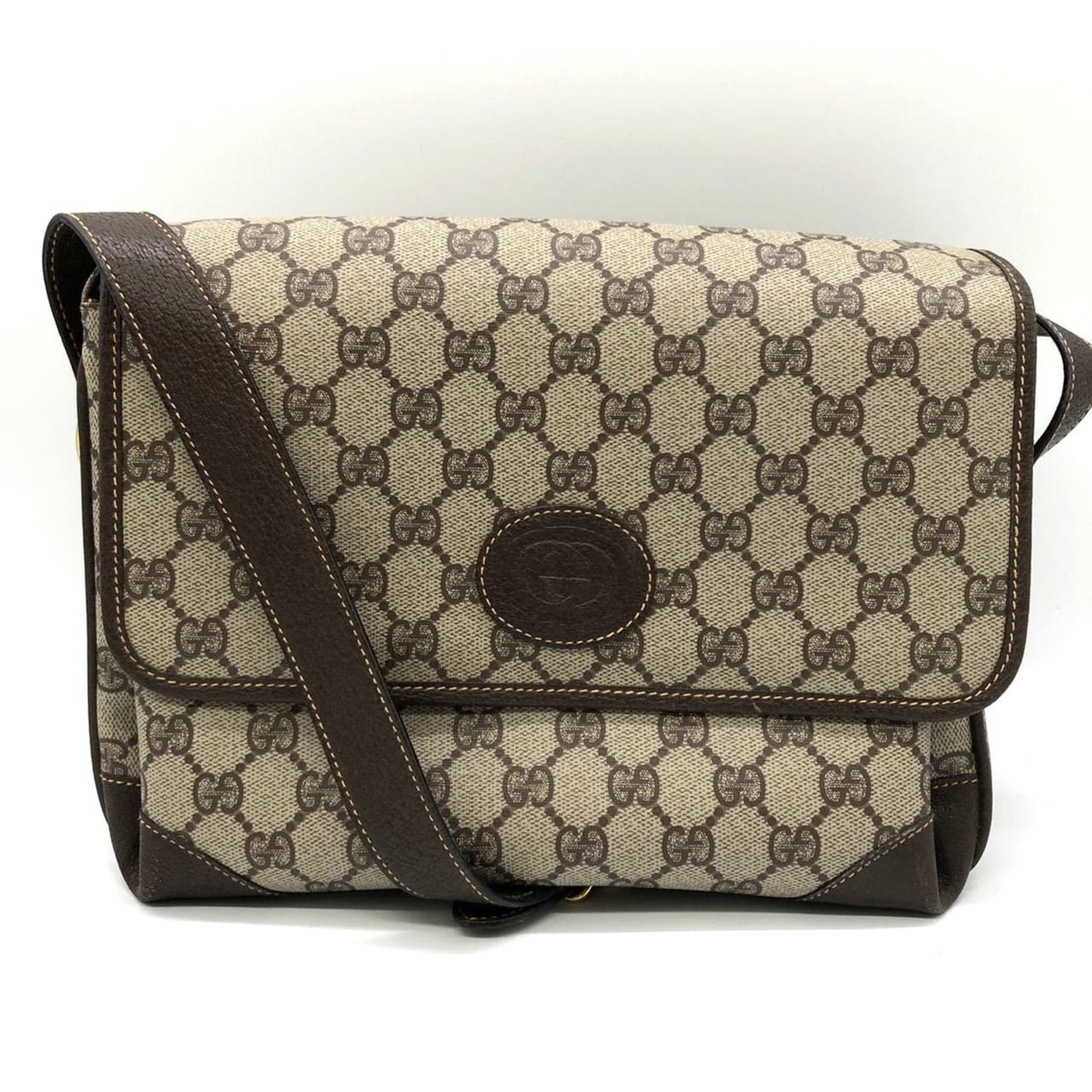 GUCCI 001 116 Shoulder Bag GG Supreme Leather