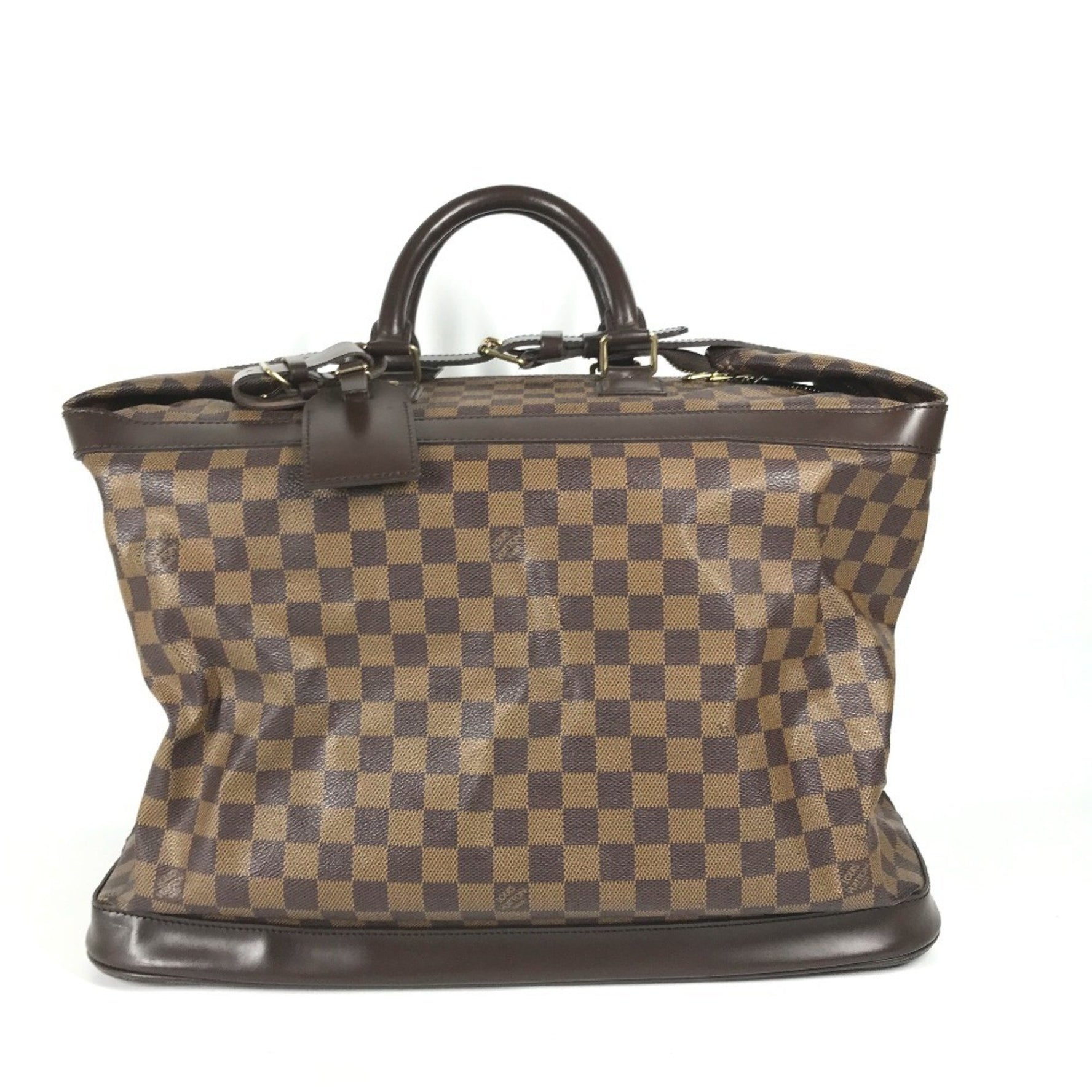Louis Vuitton Damier Grimo 45 Travel Bag Handbag Boston Canvas Men's Ebene Brown