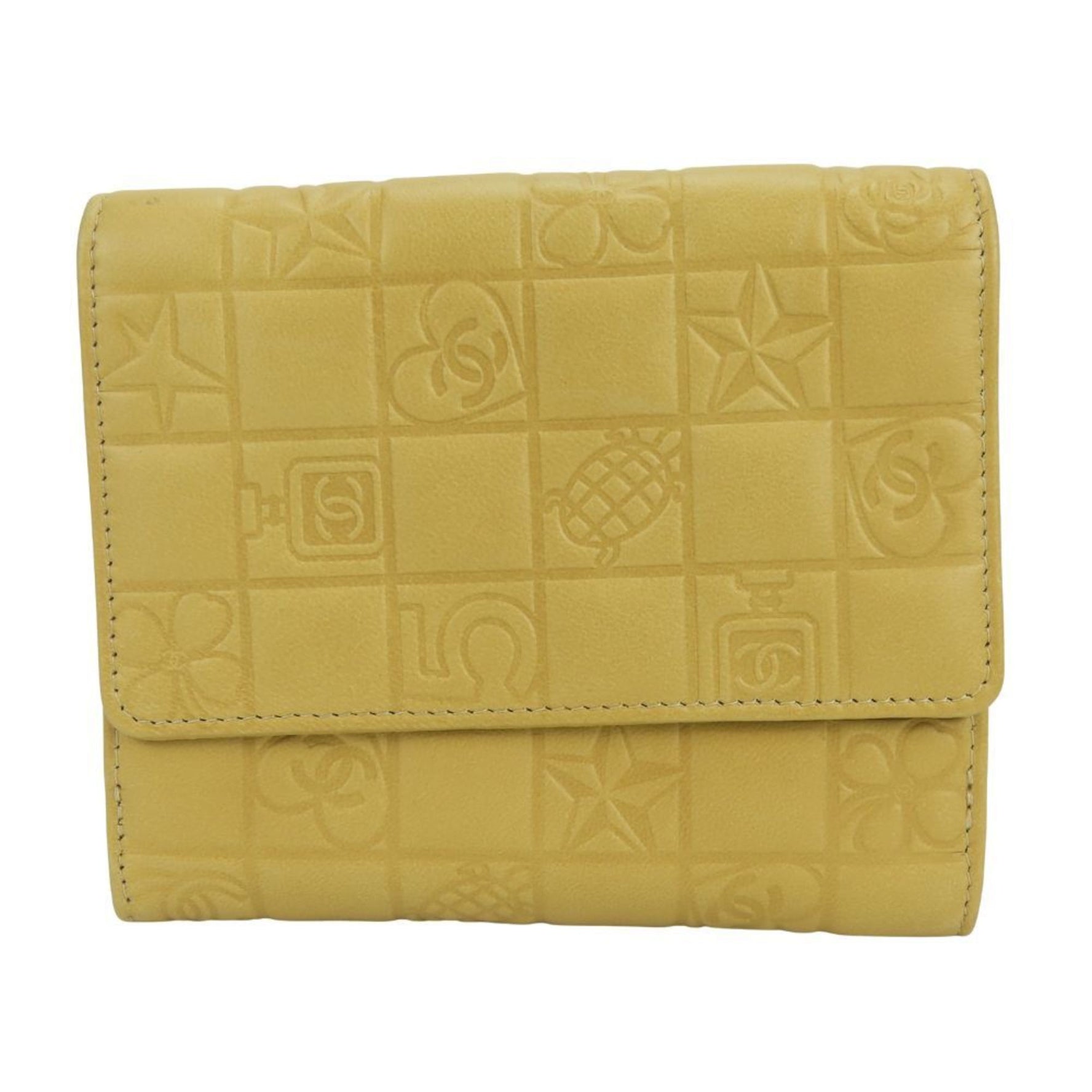 CHANEL Icon Bifold Wallet, Lambskin, Coco Mark, No. 9