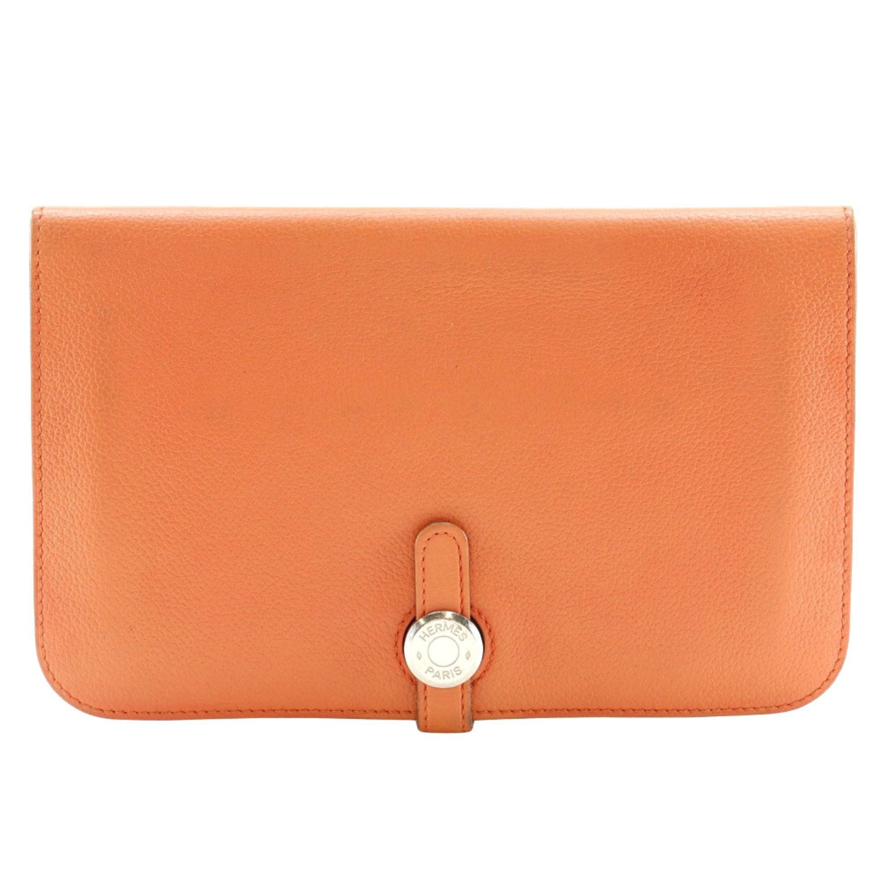 Hermes Dogon GM Long Wallet Chevre 2014 □R Belt Clasp Ladies