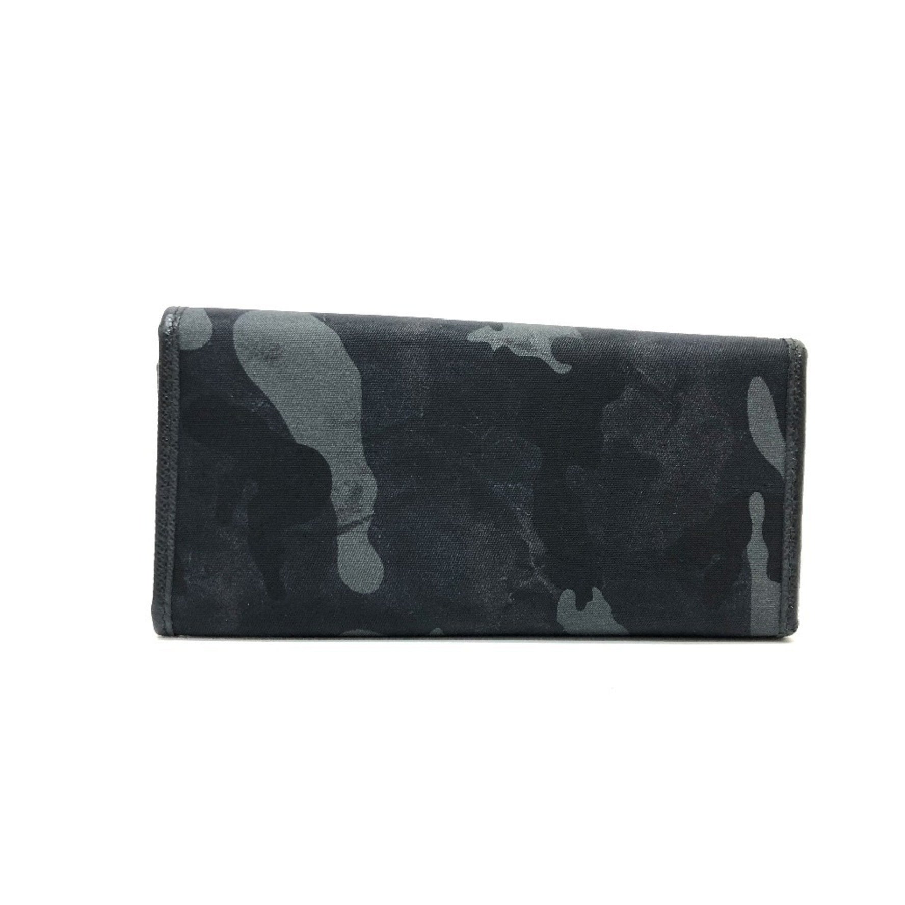 PRADA Camouflage Holder Long Key Case Nylon Black