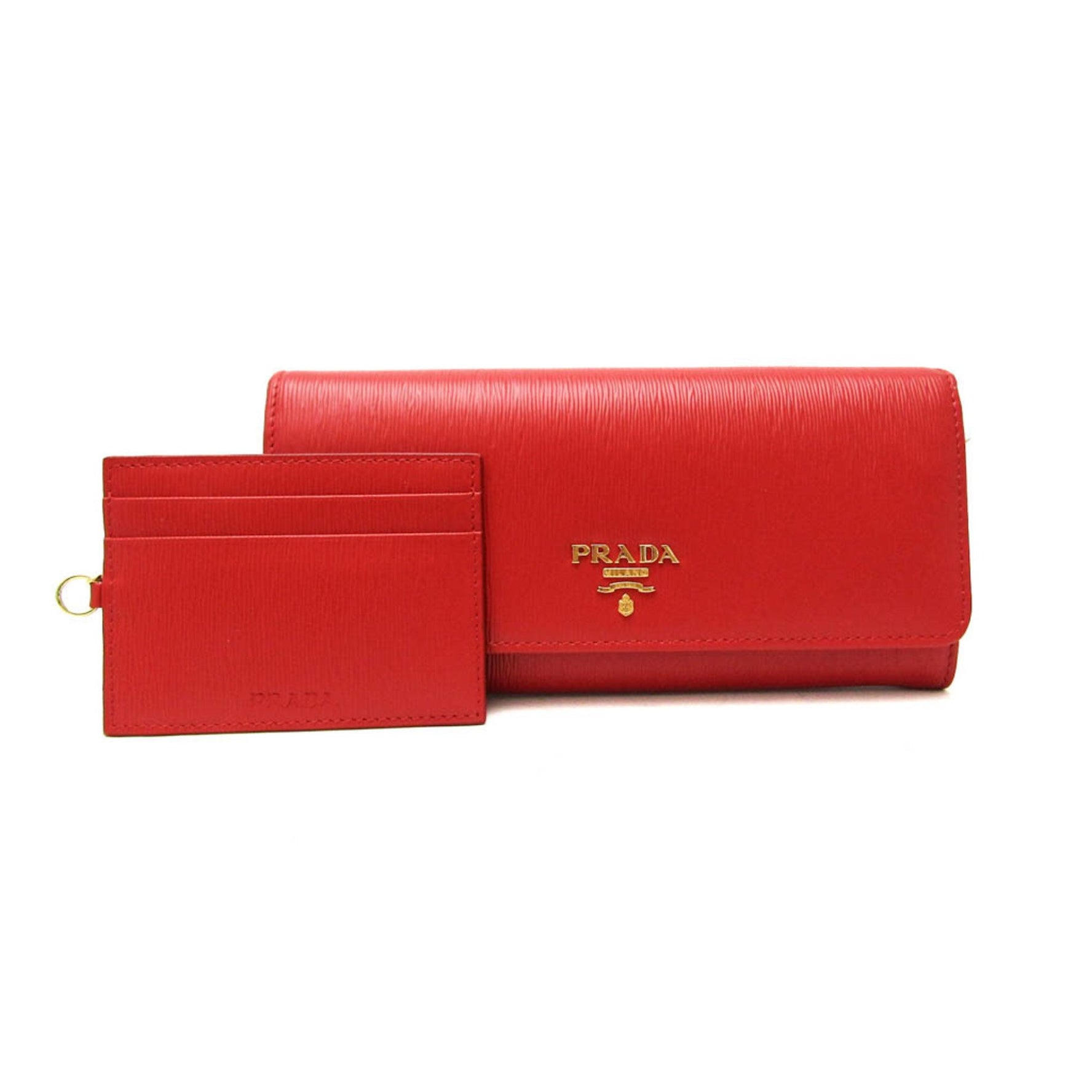 Prada Leather Long Wallet (bi-fold)